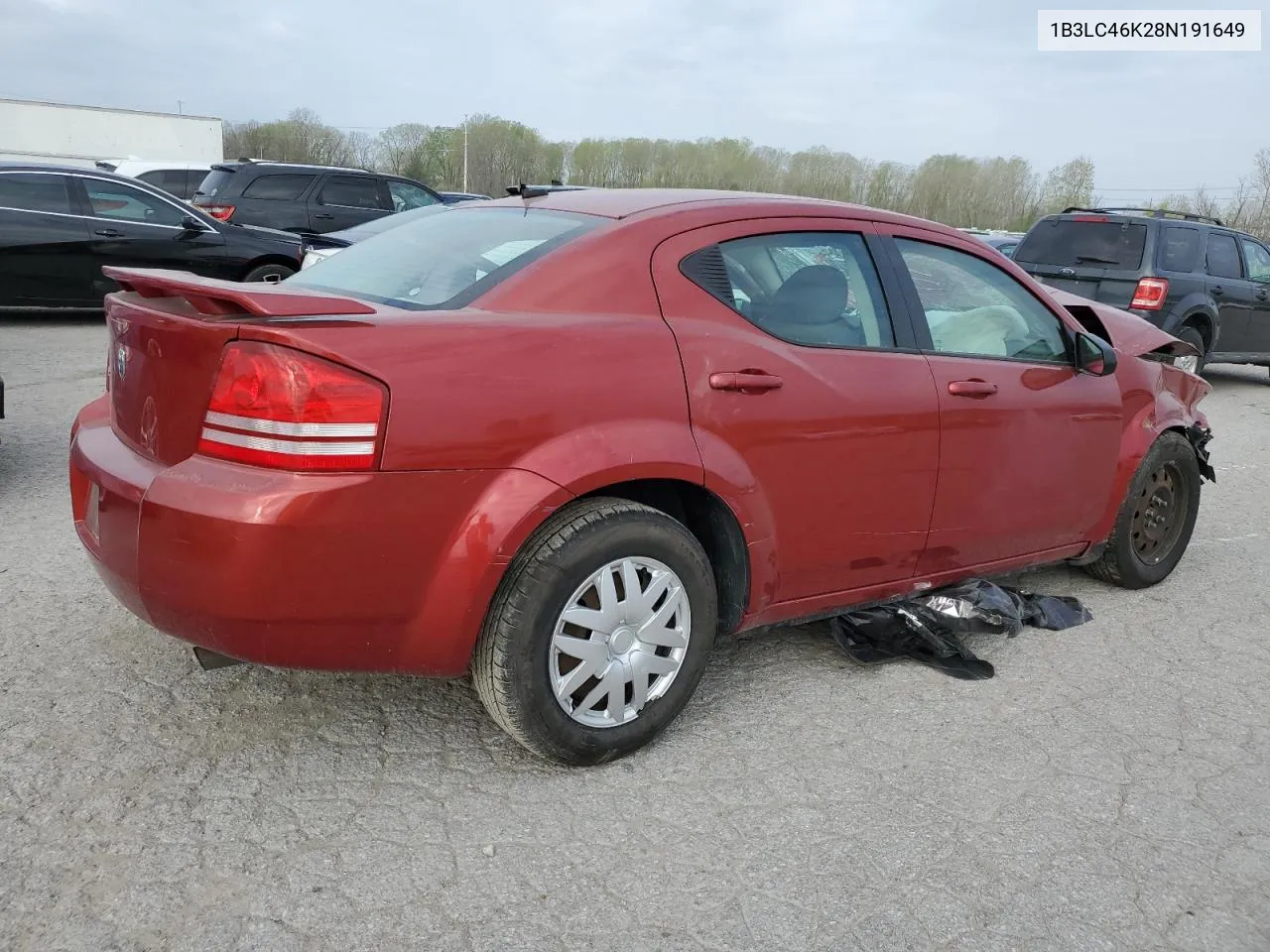 2008 Dodge Avenger Se VIN: 1B3LC46K28N191649 Lot: 47172084