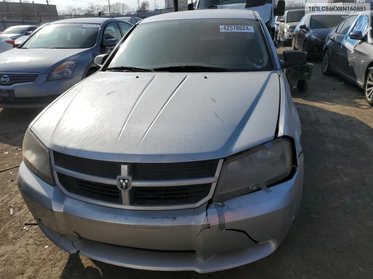 2008 Dodge Avenger Sxt VIN: 1B3LC56KX8N160851 Lot: 56262614