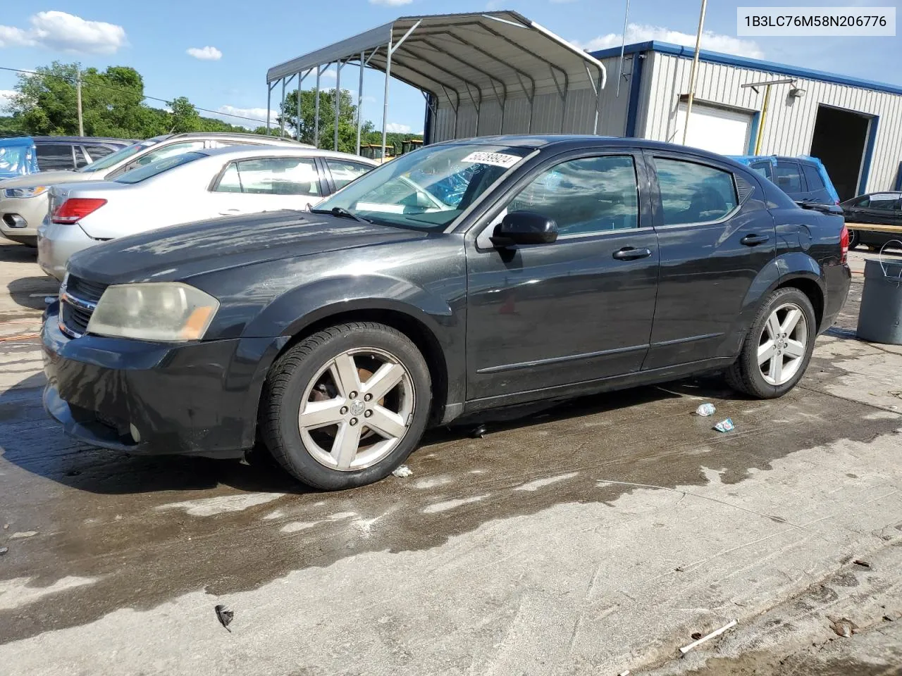 2008 Dodge Avenger R/T VIN: 1B3LC76M58N206776 Lot: 56289924