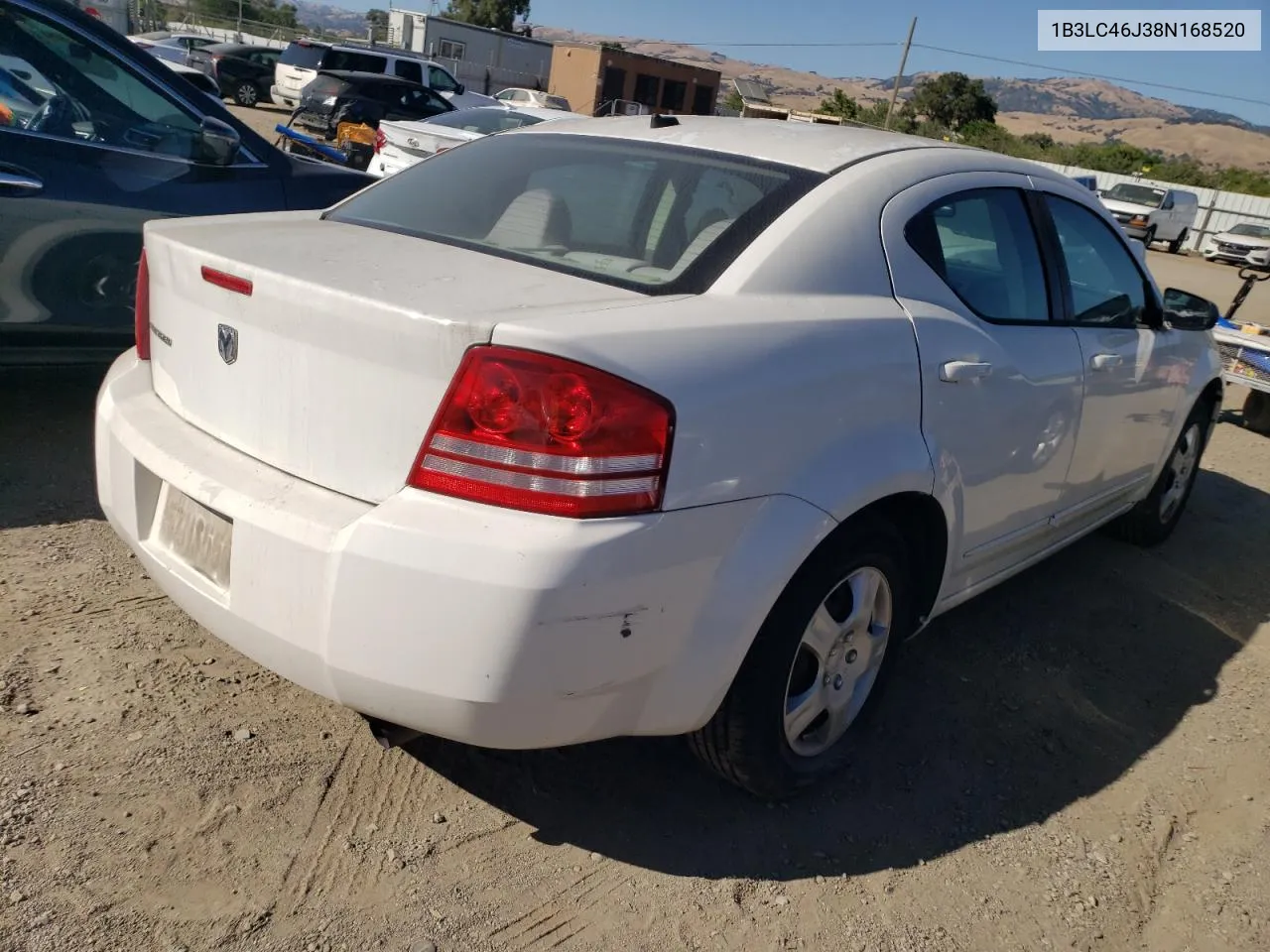 2008 Dodge Avenger Se VIN: 1B3LC46J38N168520 Lot: 57550694