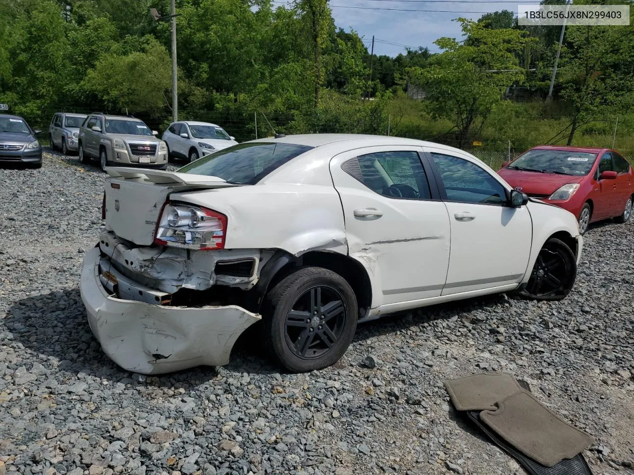 2008 Dodge Avenger Sxt VIN: 1B3LC56JX8N299403 Lot: 60593534