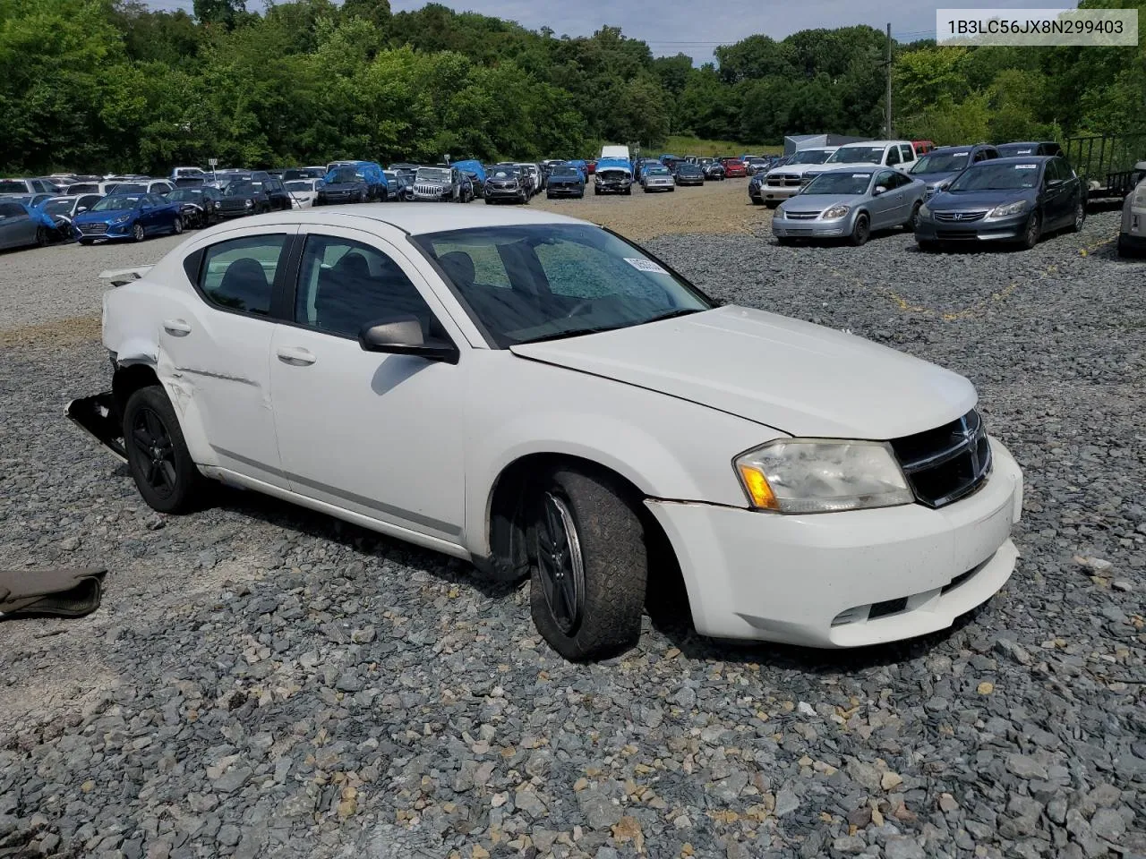 2008 Dodge Avenger Sxt VIN: 1B3LC56JX8N299403 Lot: 60593534