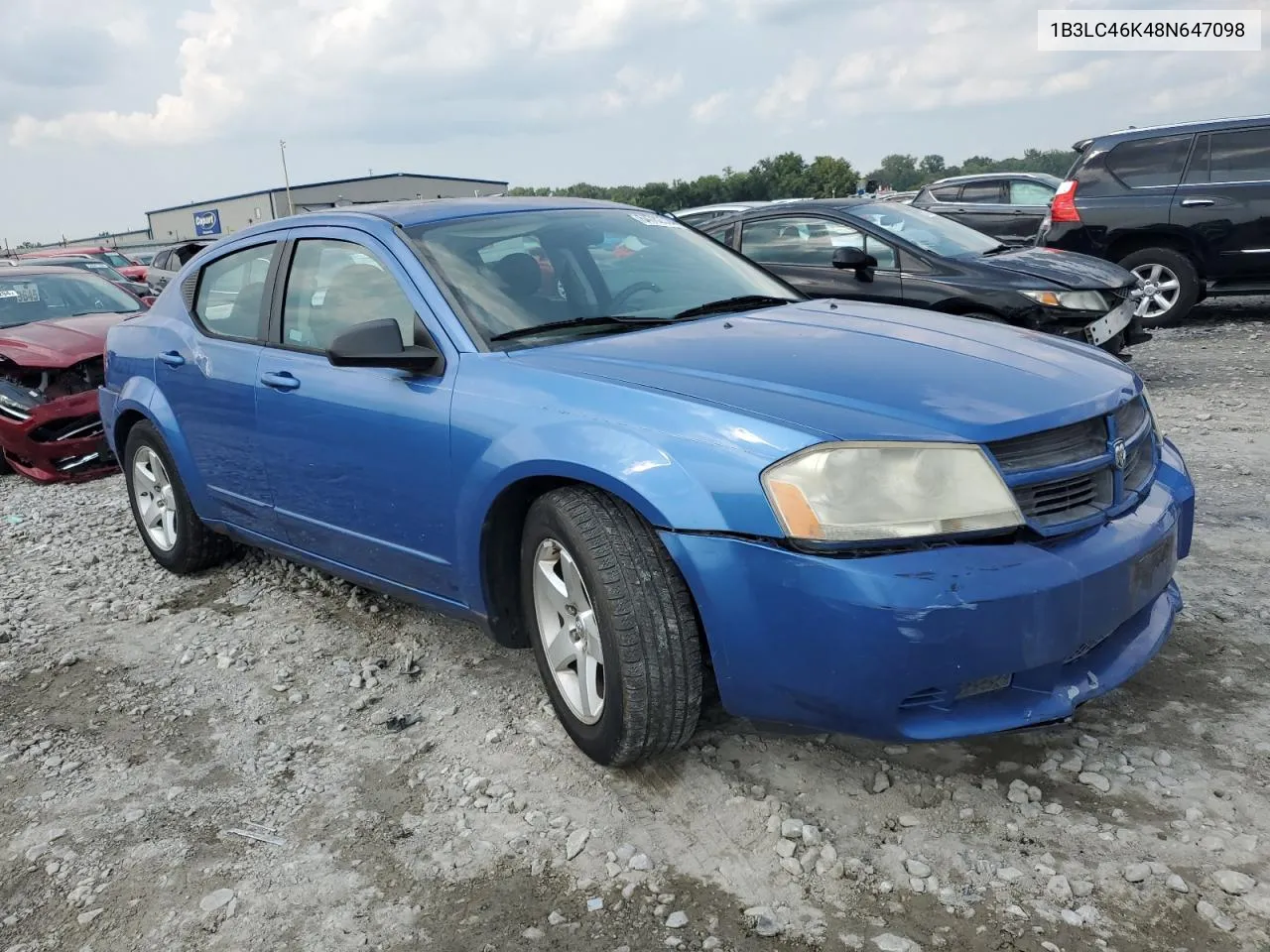 2008 Dodge Avenger Se VIN: 1B3LC46K48N647098 Lot: 64782024