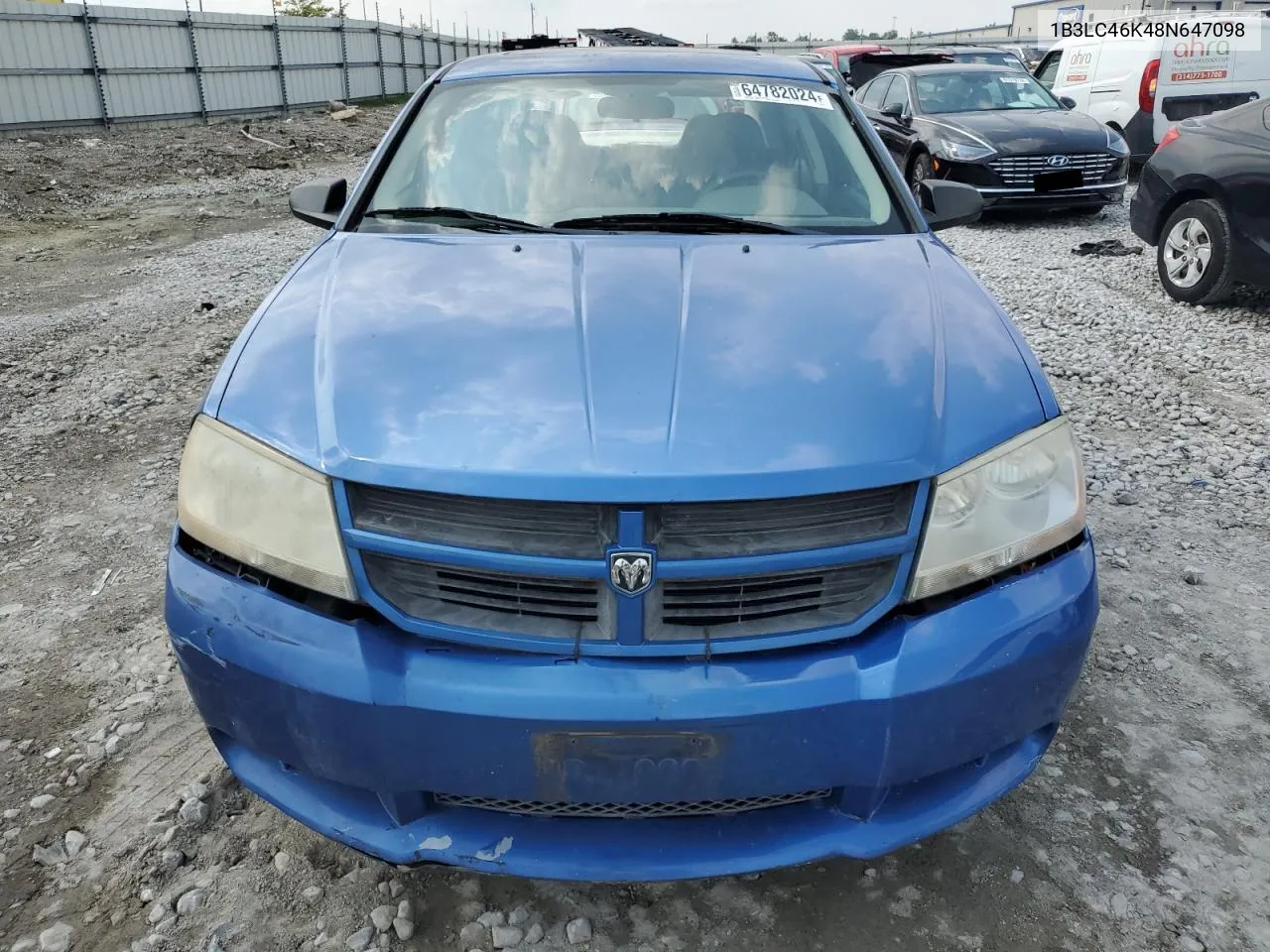 2008 Dodge Avenger Se VIN: 1B3LC46K48N647098 Lot: 64782024