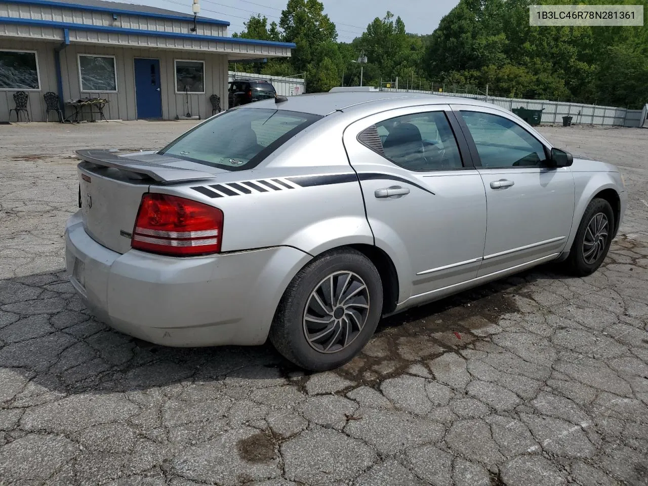 2008 Dodge Avenger Se VIN: 1B3LC46R78N281361 Lot: 65520204