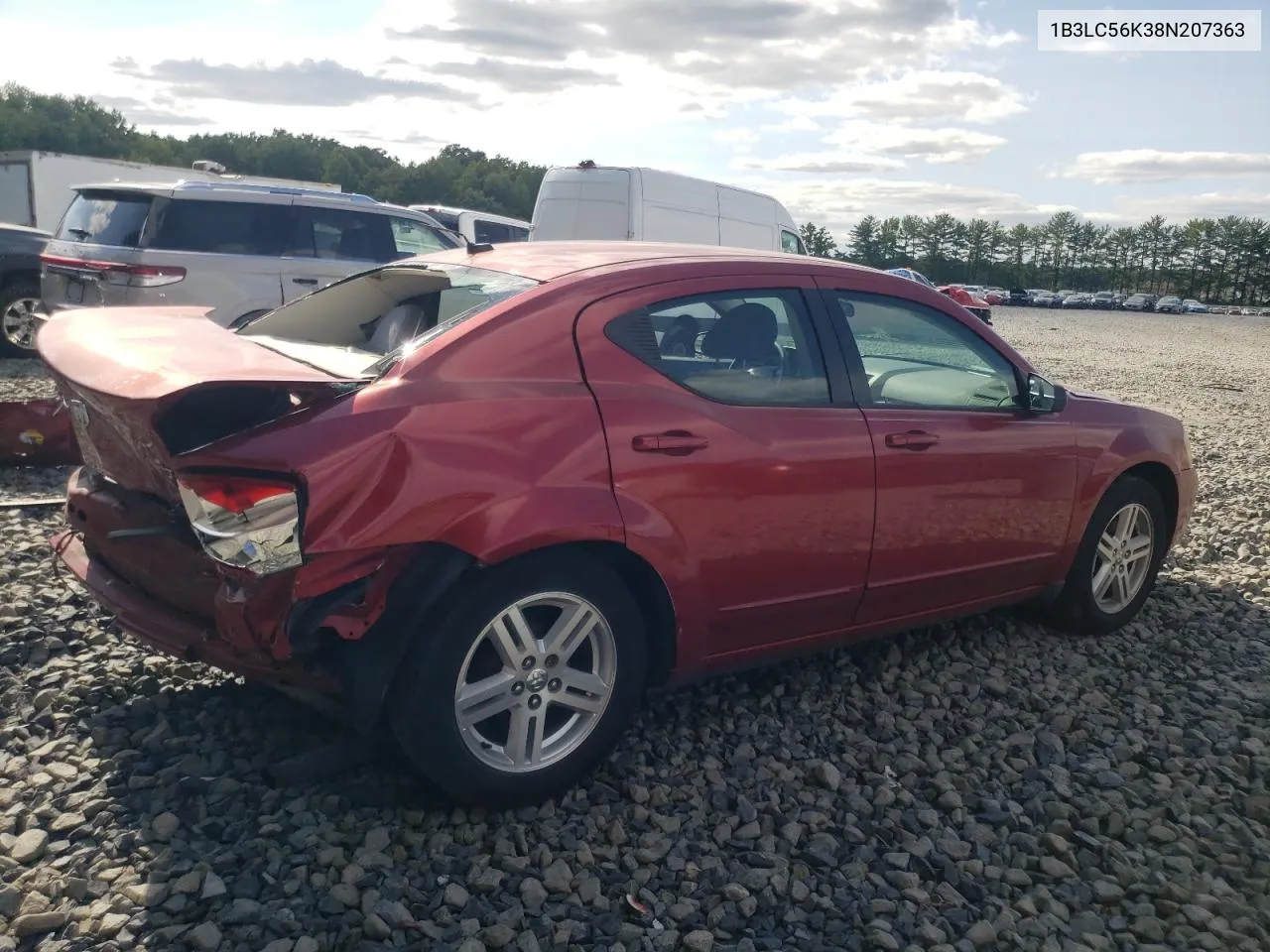 1B3LC56K38N207363 2008 Dodge Avenger Sxt