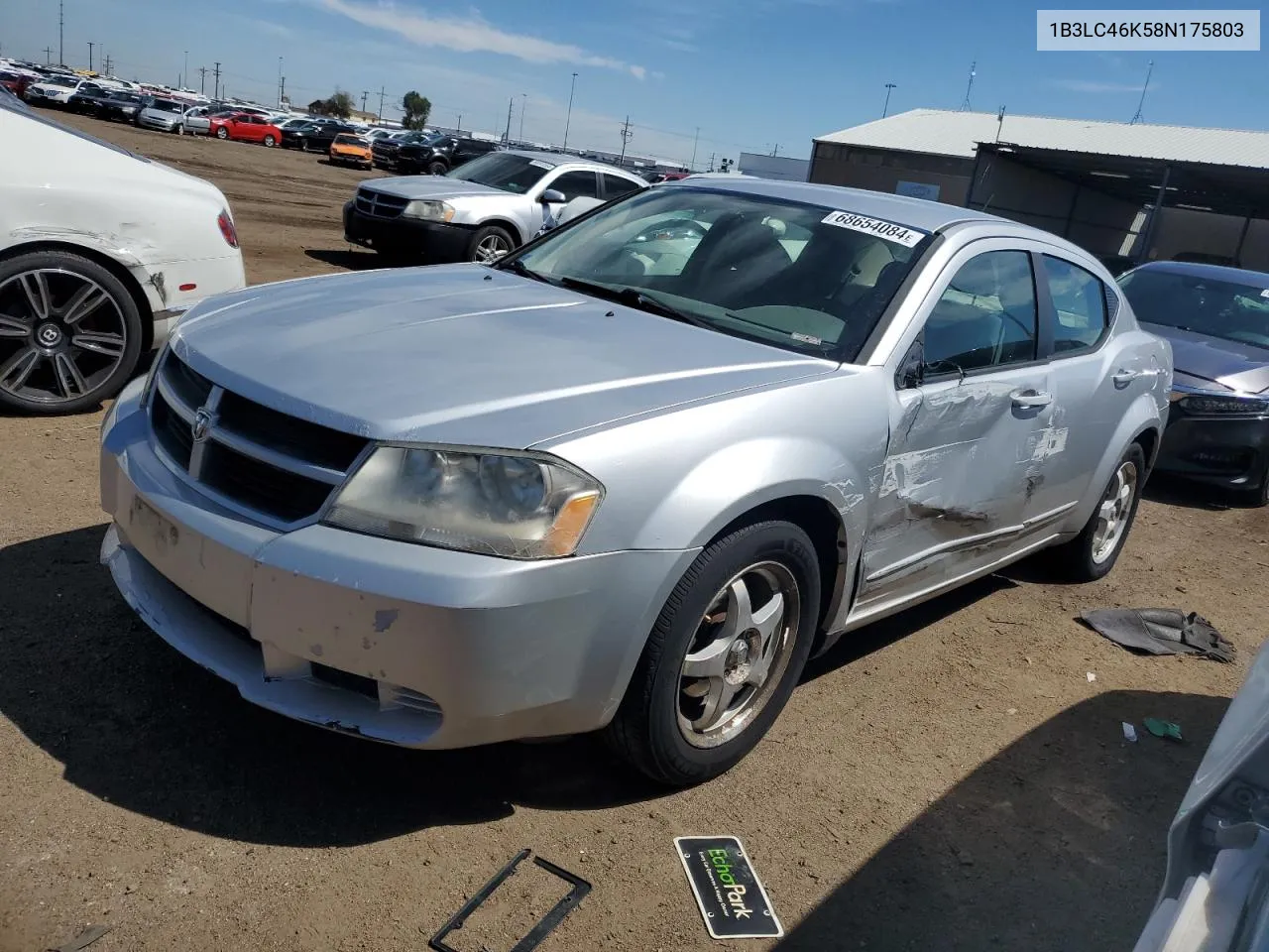 2008 Dodge Avenger Se VIN: 1B3LC46K58N175803 Lot: 68654084