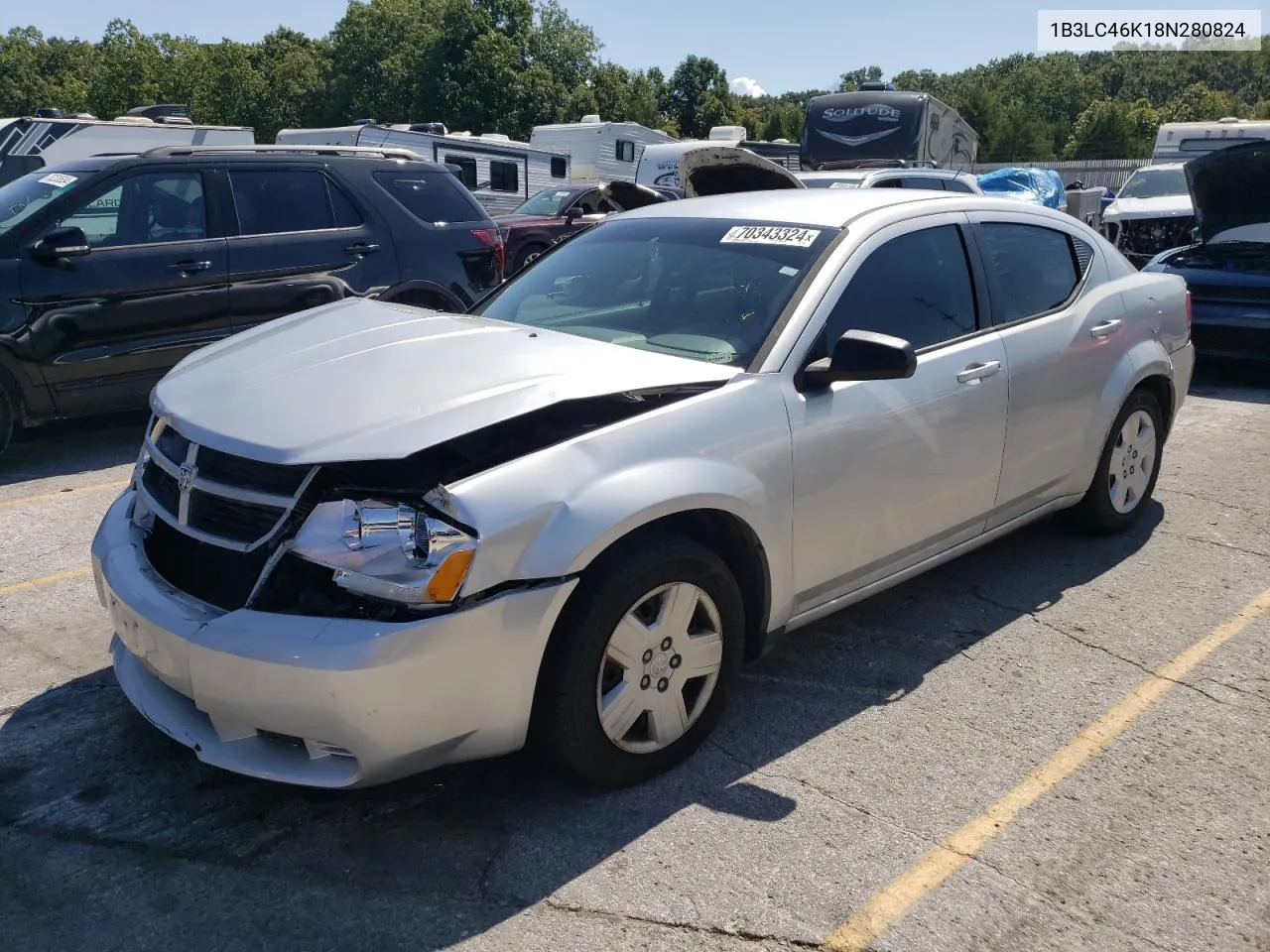 2008 Dodge Avenger Se VIN: 1B3LC46K18N280824 Lot: 70343324