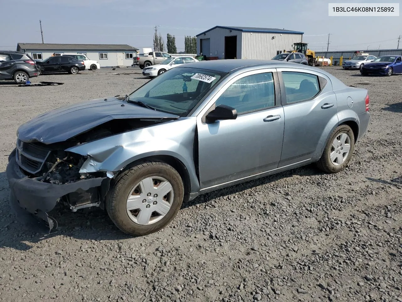 2008 Dodge Avenger Se VIN: 1B3LC46K08N125892 Lot: 70692574