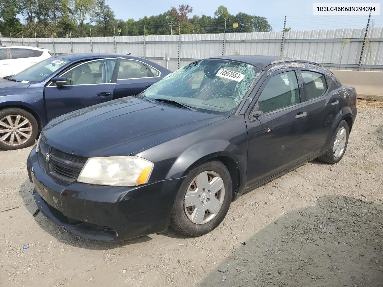 2008 Dodge Avenger Se VIN: 1B3LC46K68N294394 Lot: 70863584