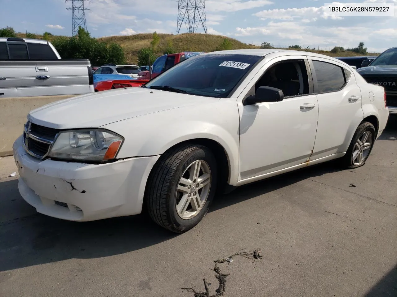 2008 Dodge Avenger Sxt VIN: 1B3LC56K28N579227 Lot: 71221134