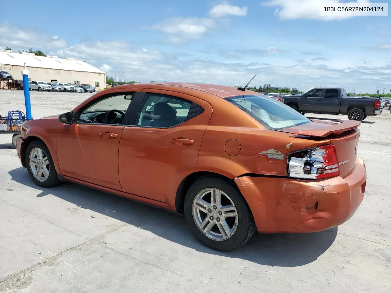 2008 Dodge Avenger Sxt VIN: 1B3LC56R78N204124 Lot: 71372734