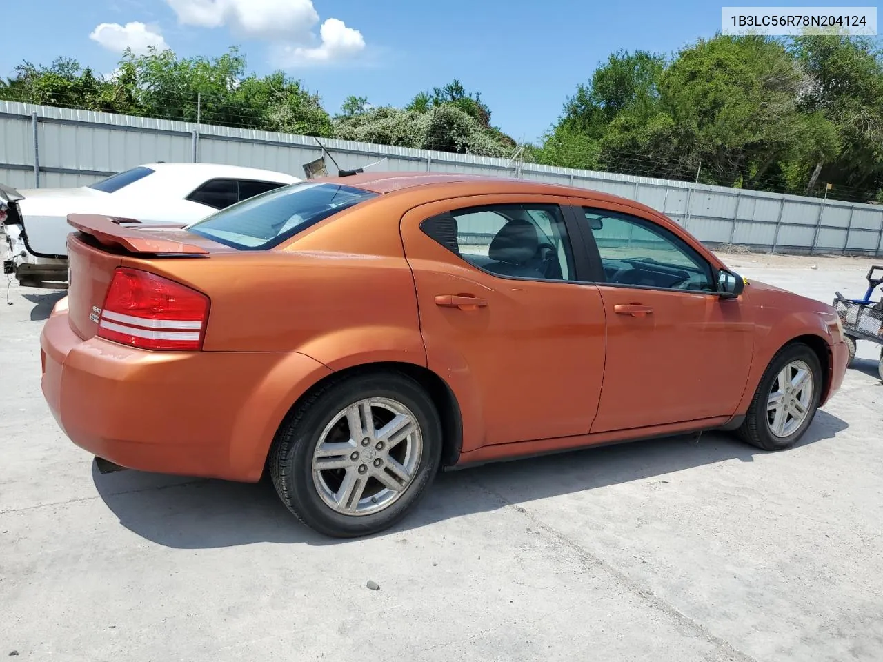 2008 Dodge Avenger Sxt VIN: 1B3LC56R78N204124 Lot: 71372734