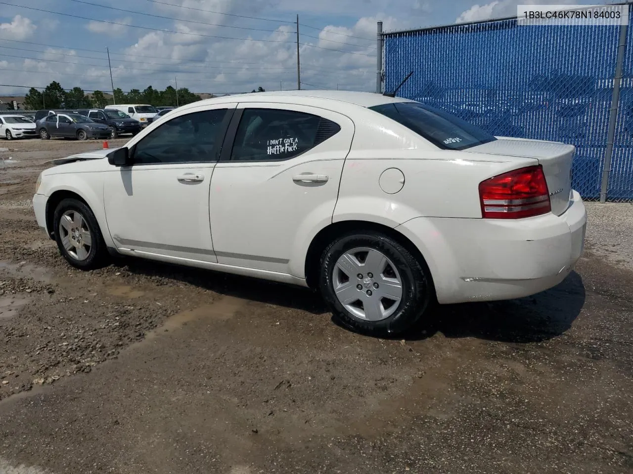 1B3LC46K78N184003 2008 Dodge Avenger Se