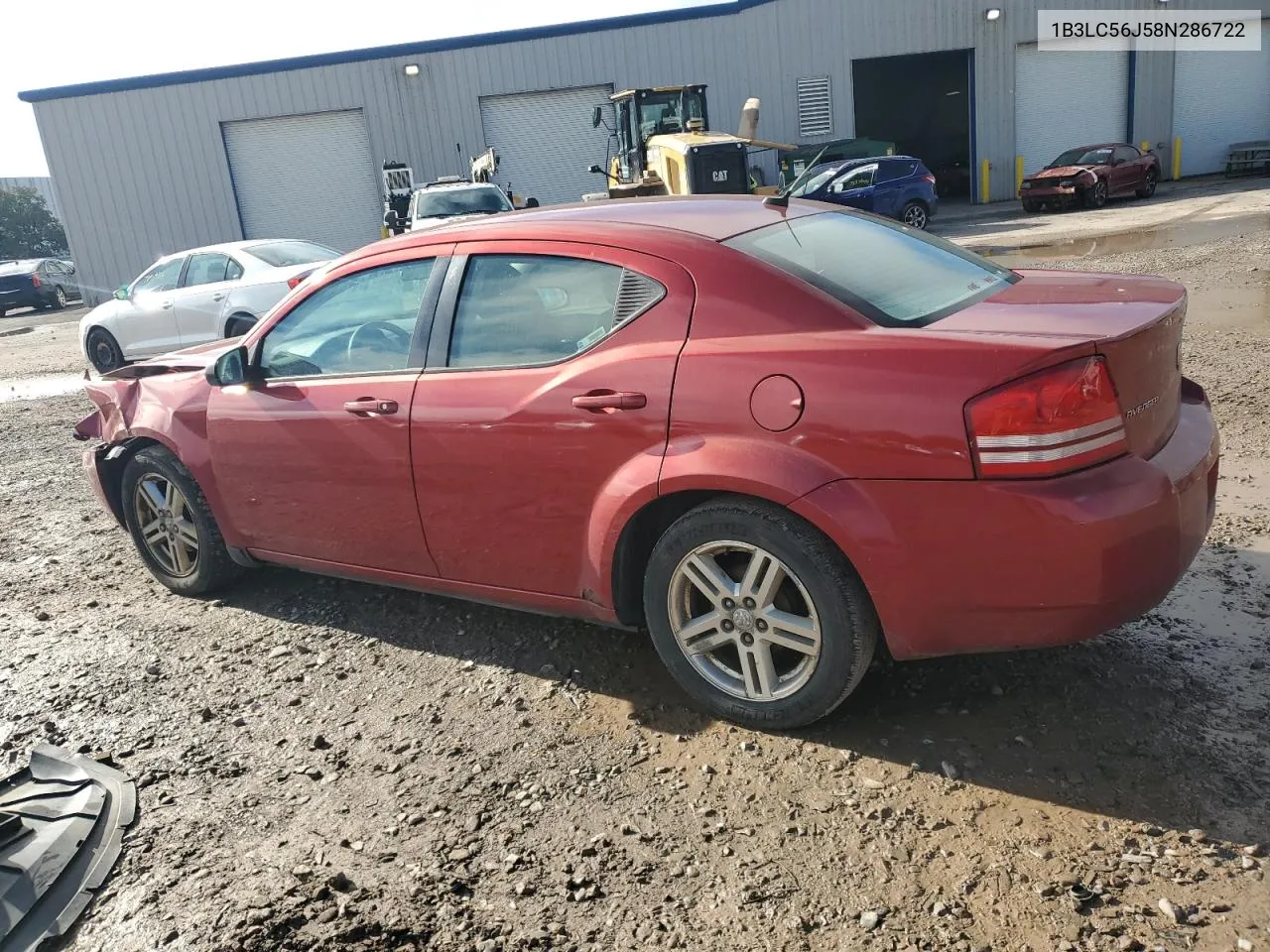 2008 Dodge Avenger Sxt VIN: 1B3LC56J58N286722 Lot: 72800754