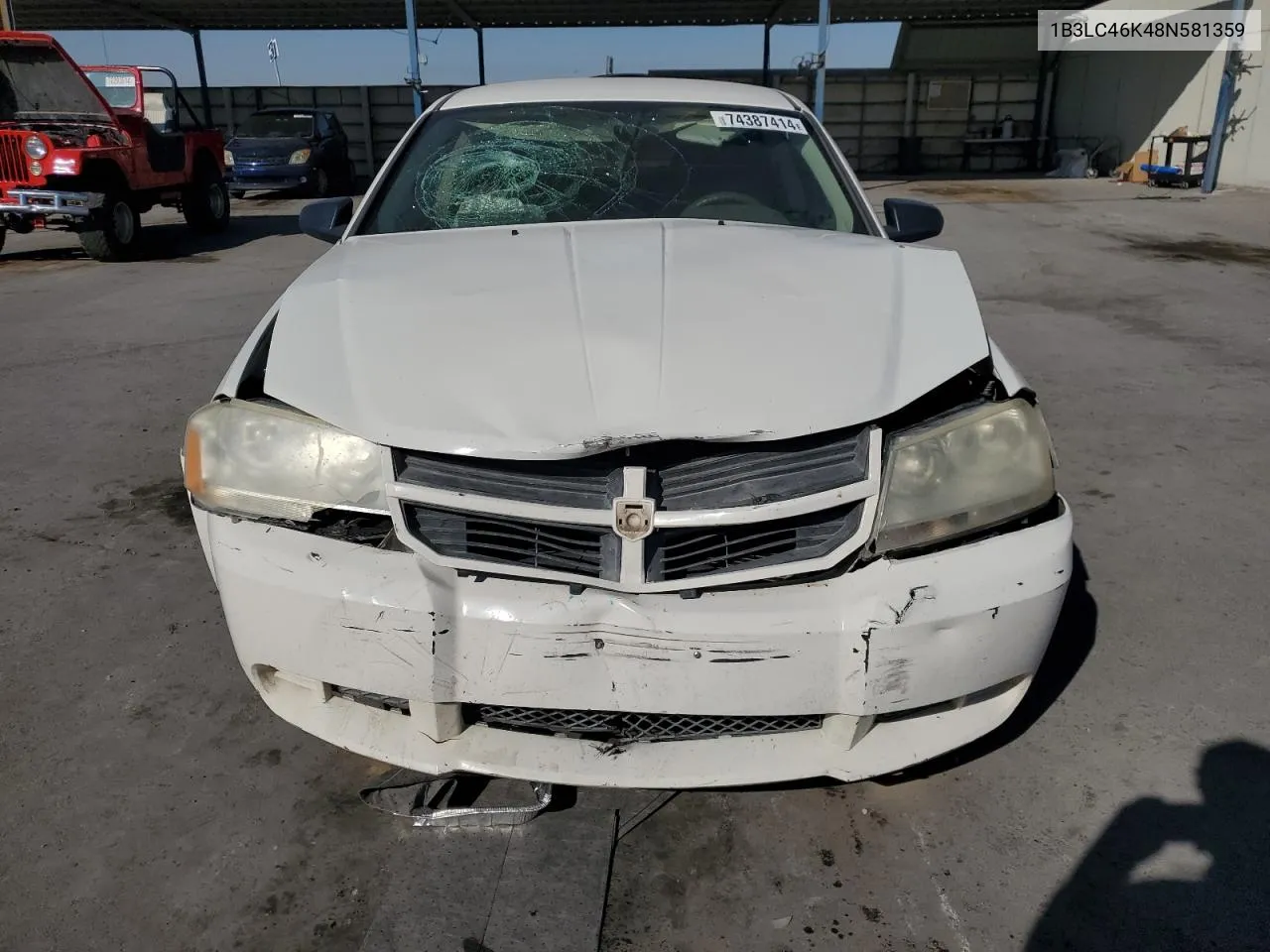 2008 Dodge Avenger Se VIN: 1B3LC46K48N581359 Lot: 74387414