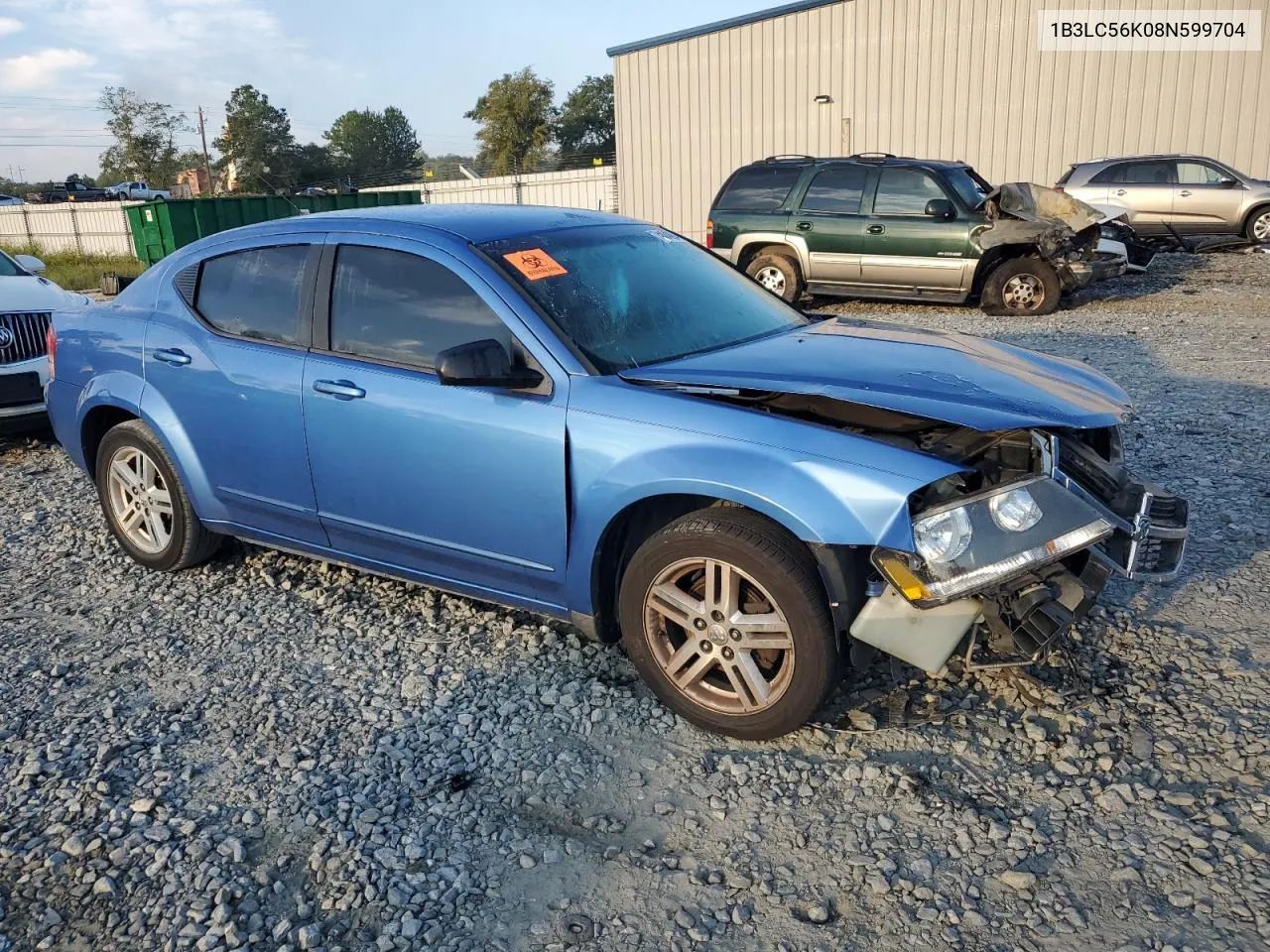 2008 Dodge Avenger Sxt VIN: 1B3LC56K08N599704 Lot: 74884894