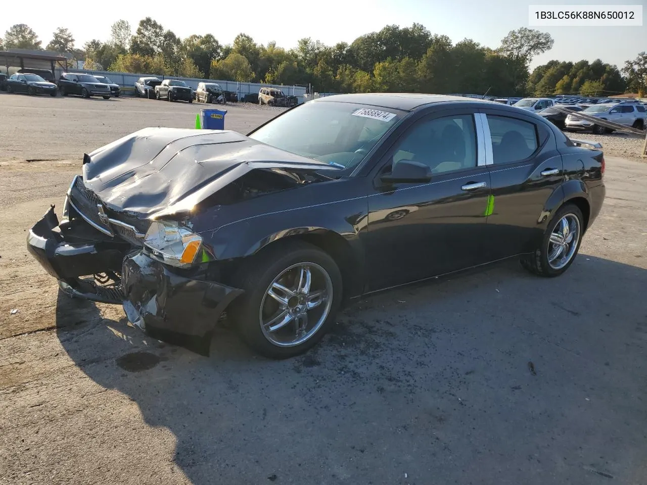 2008 Dodge Avenger Sxt VIN: 1B3LC56K88N650012 Lot: 75888974