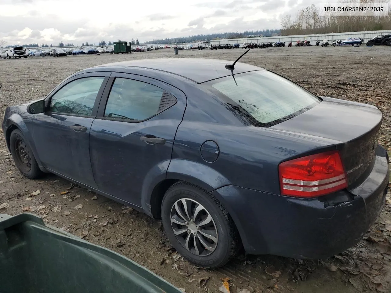 2008 Dodge Avenger Se VIN: 1B3LC46R58N242039 Lot: 77788014