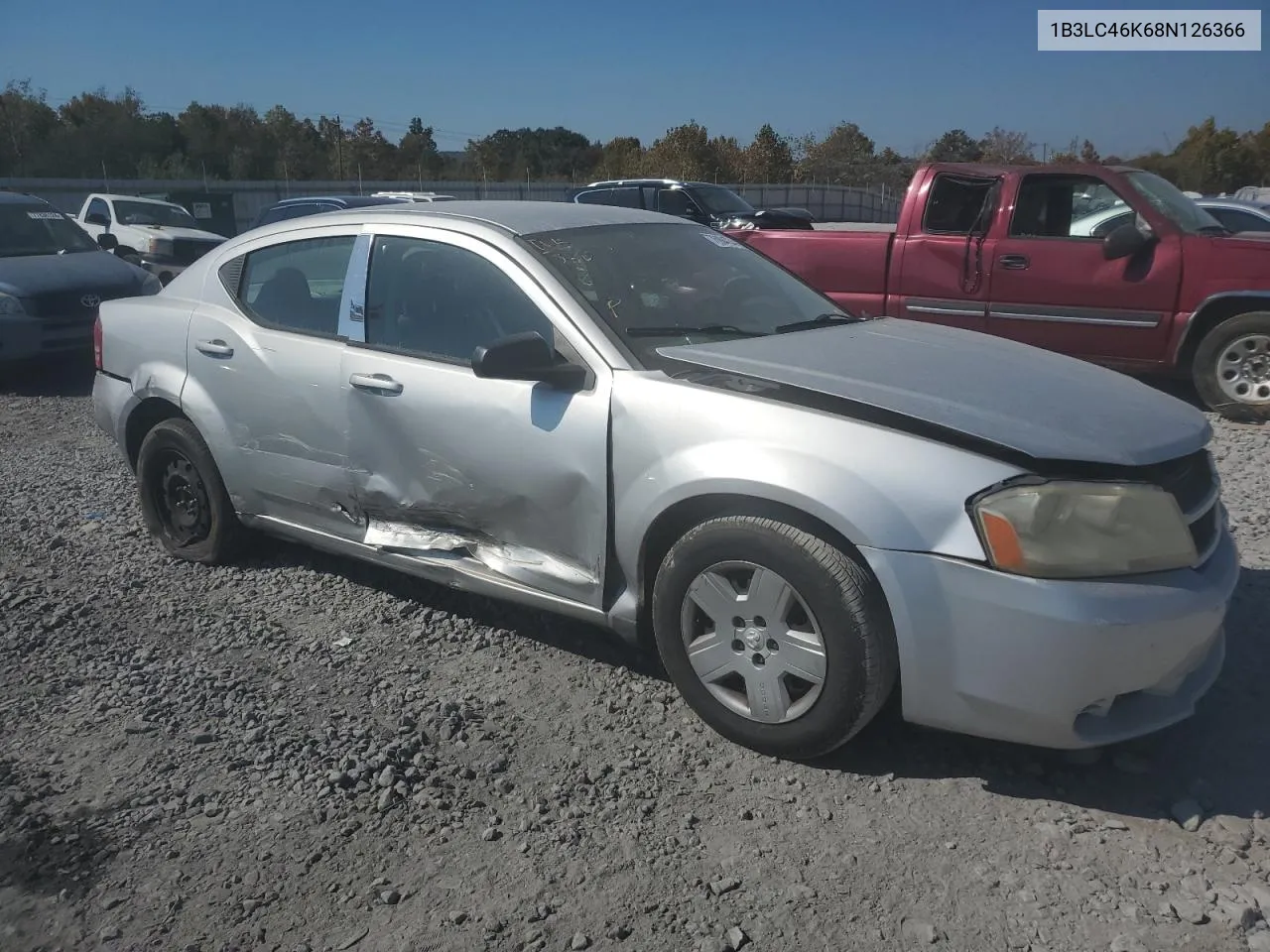 2008 Dodge Avenger Se VIN: 1B3LC46K68N126366 Lot: 78004734