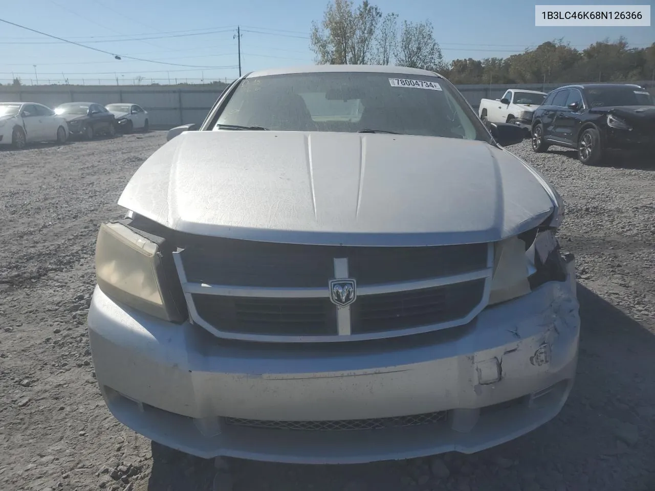 2008 Dodge Avenger Se VIN: 1B3LC46K68N126366 Lot: 78004734