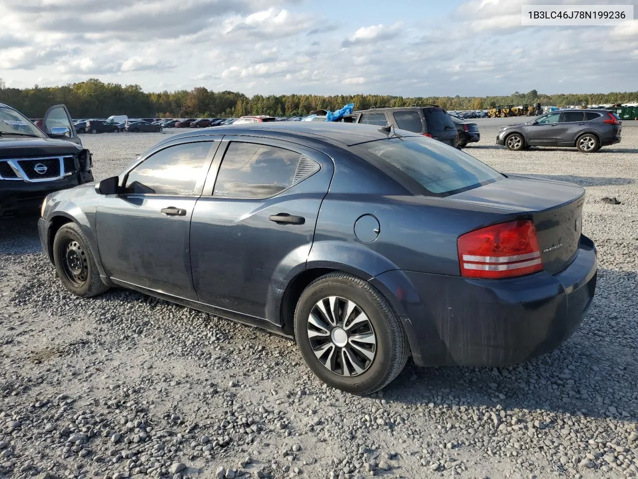 2008 Dodge Avenger Se VIN: 1B3LC46J78N199236 Lot: 78929034