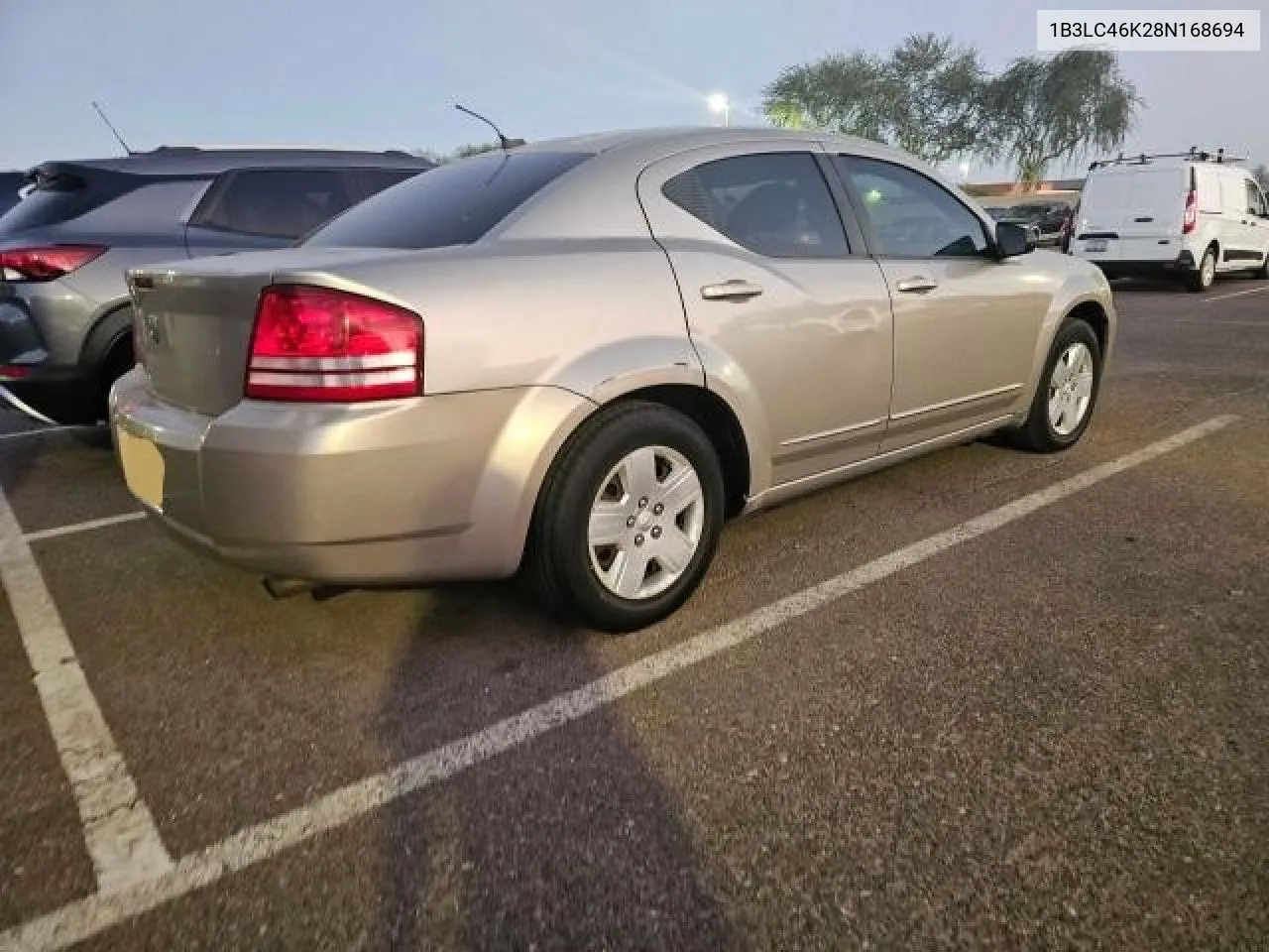 2008 Dodge Avenger Se VIN: 1B3LC46K28N168694 Lot: 79133634