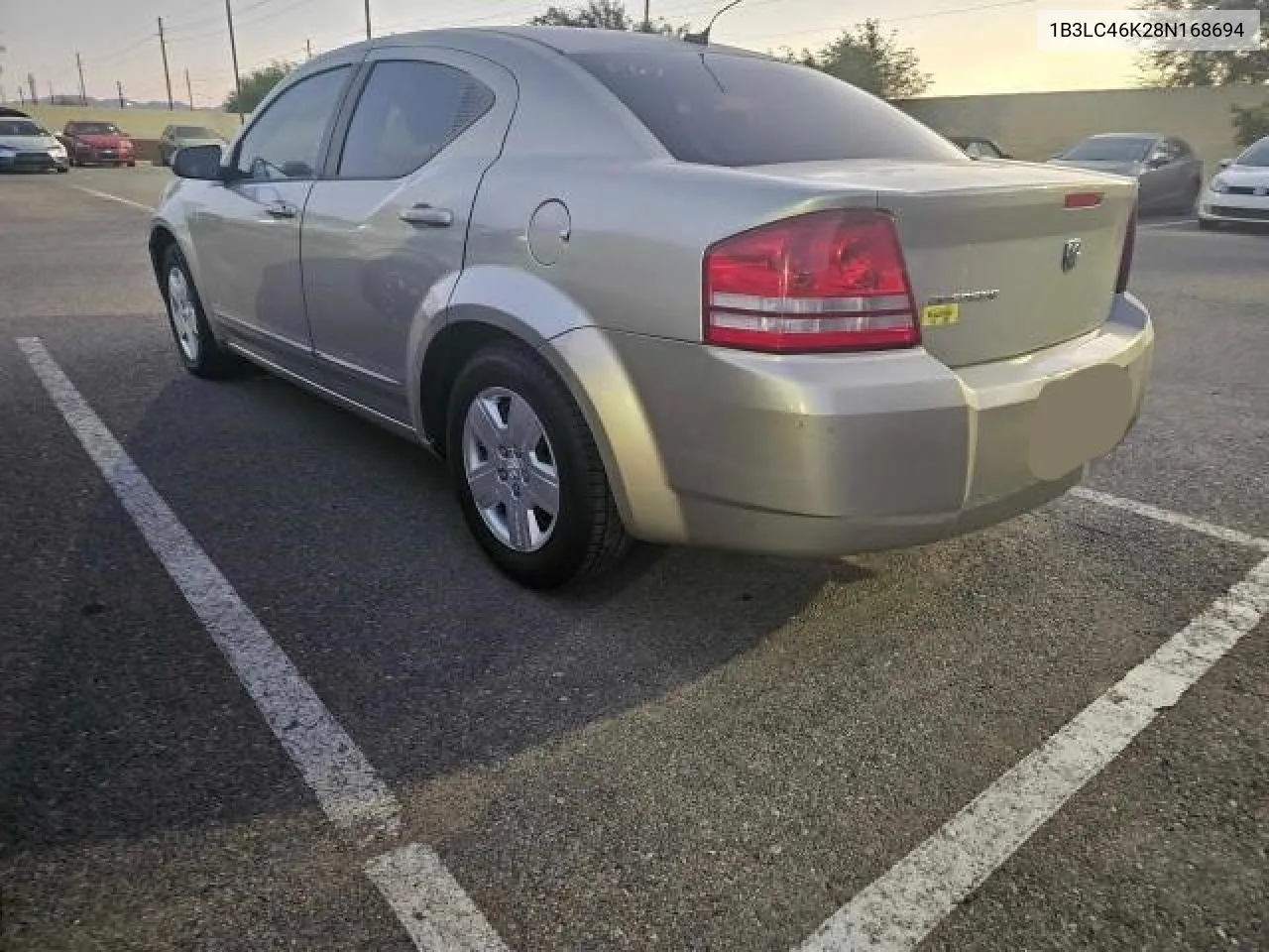 2008 Dodge Avenger Se VIN: 1B3LC46K28N168694 Lot: 79133634