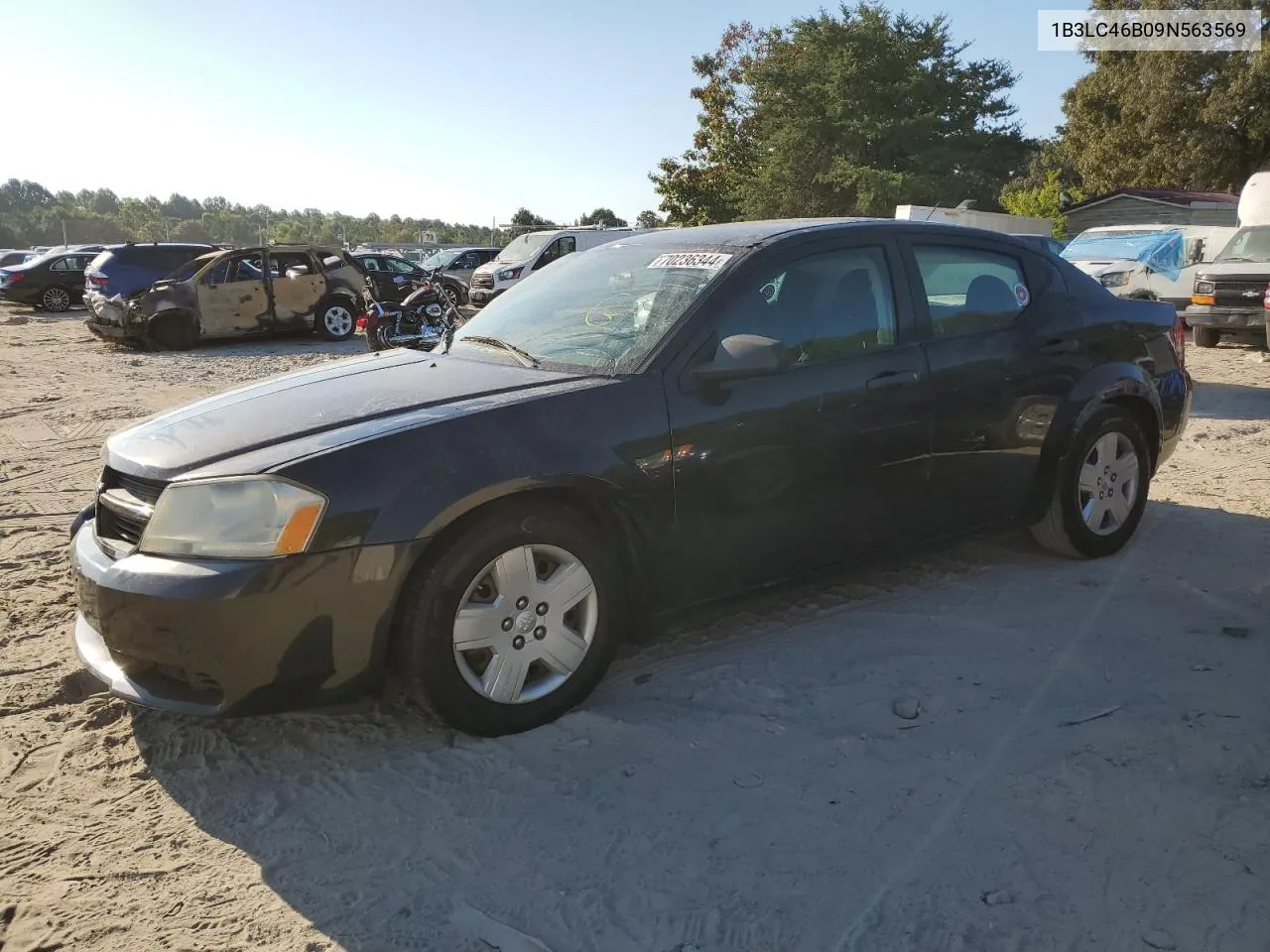 2009 Dodge Avenger Se VIN: 1B3LC46B09N563569 Lot: 70236344