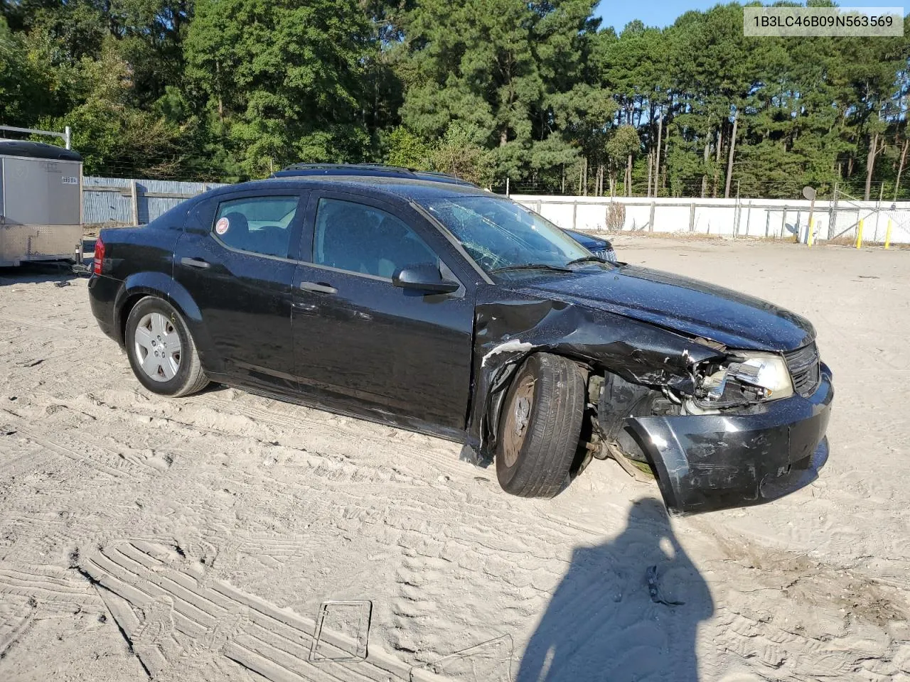 2009 Dodge Avenger Se VIN: 1B3LC46B09N563569 Lot: 70236344