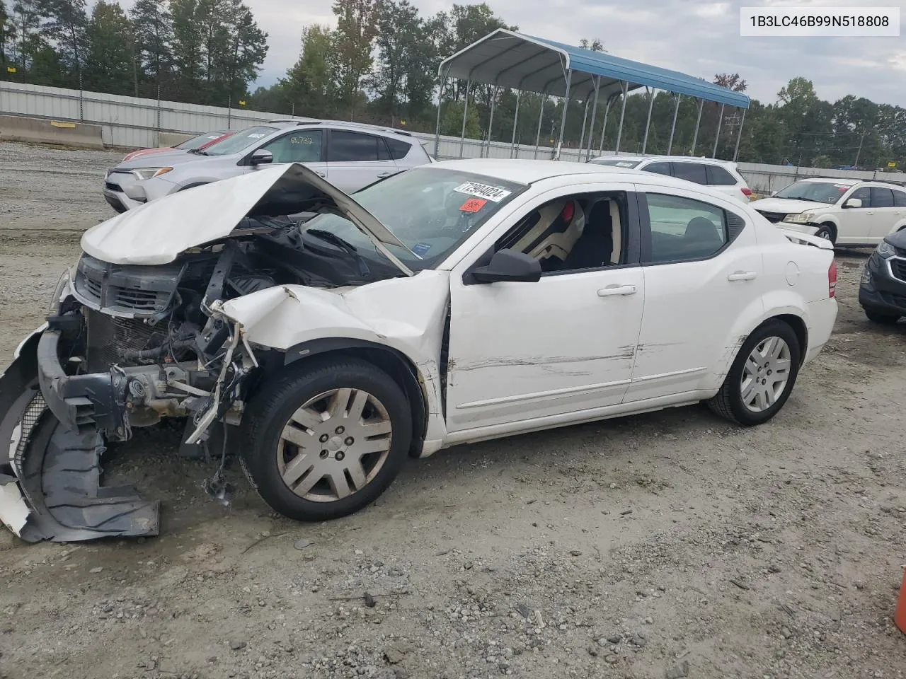 2009 Dodge Avenger Se VIN: 1B3LC46B99N518808 Lot: 72904024