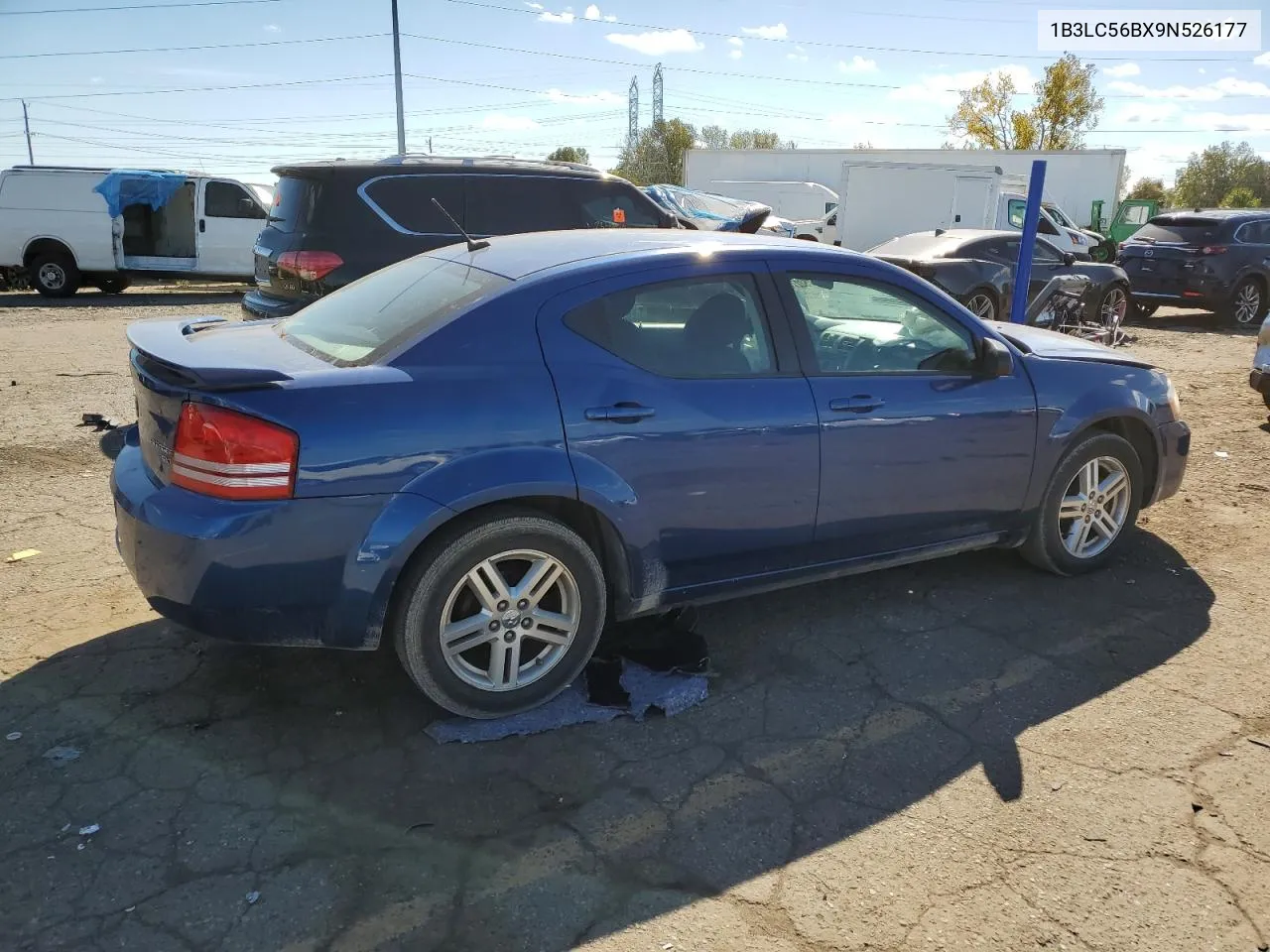 2009 Dodge Avenger Sxt VIN: 1B3LC56BX9N526177 Lot: 75227164