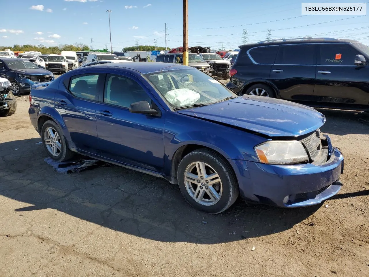 2009 Dodge Avenger Sxt VIN: 1B3LC56BX9N526177 Lot: 75227164