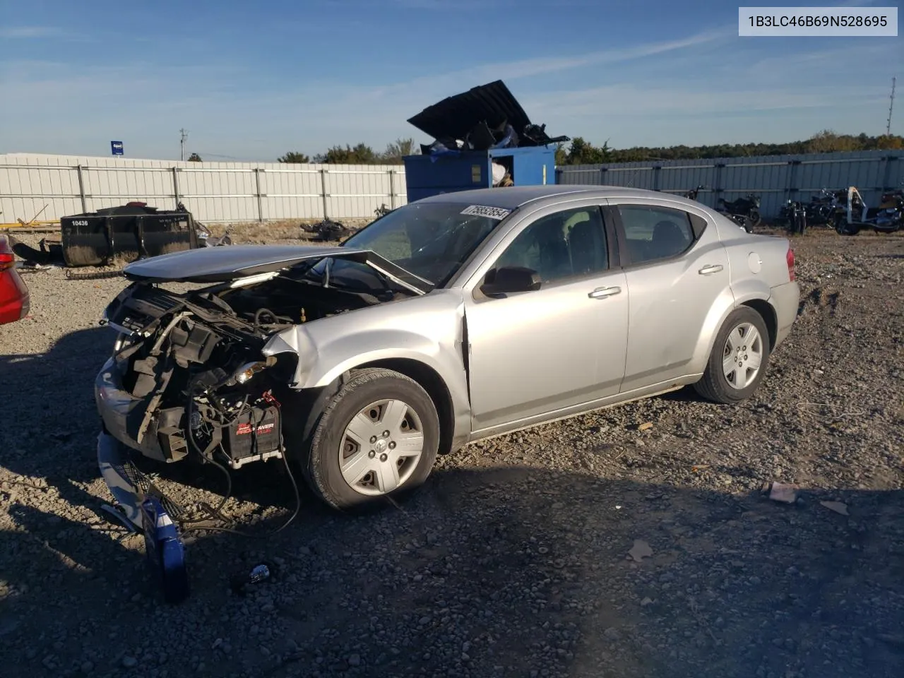 2009 Dodge Avenger Se VIN: 1B3LC46B69N528695 Lot: 75852854