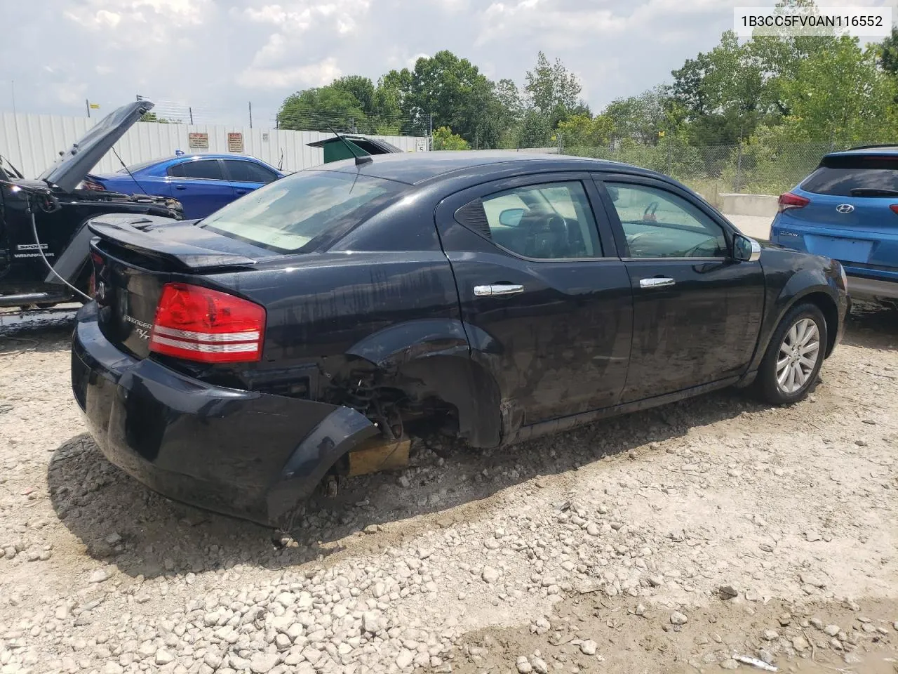 2010 Dodge Avenger R/T VIN: 1B3CC5FV0AN116552 Lot: 62858264