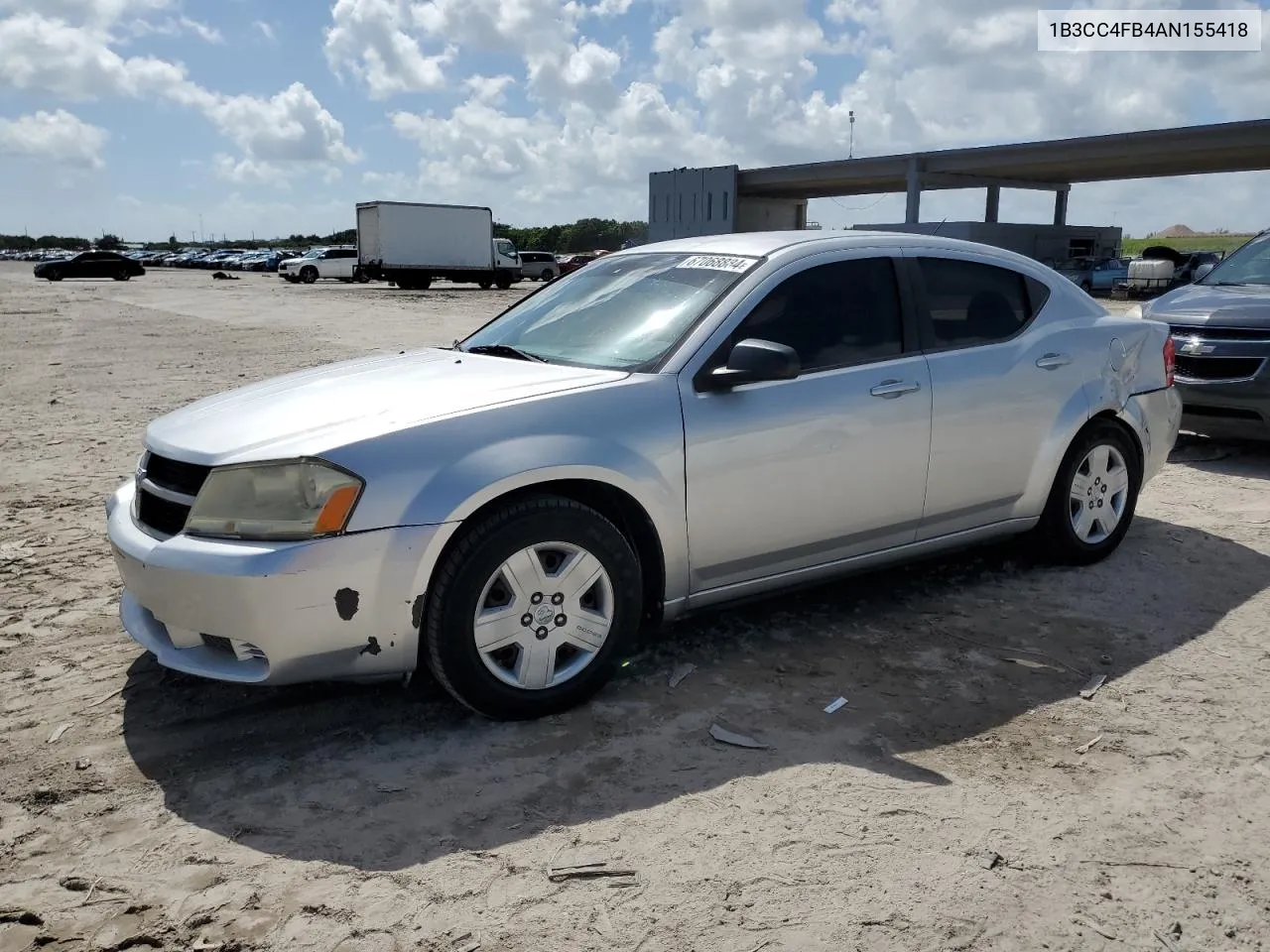 2010 Dodge Avenger Sxt VIN: 1B3CC4FB4AN155418 Lot: 67068884