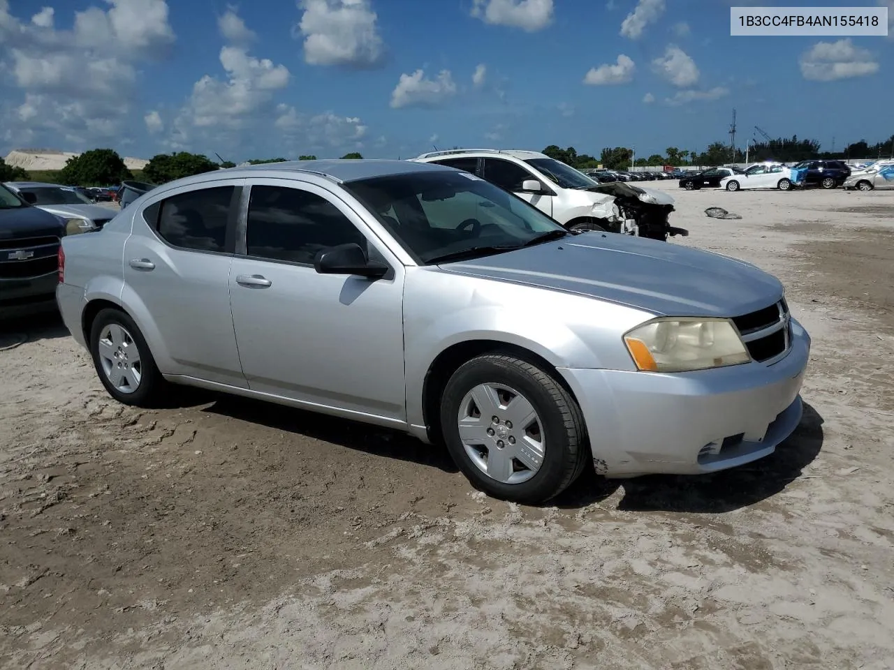 2010 Dodge Avenger Sxt VIN: 1B3CC4FB4AN155418 Lot: 67068884