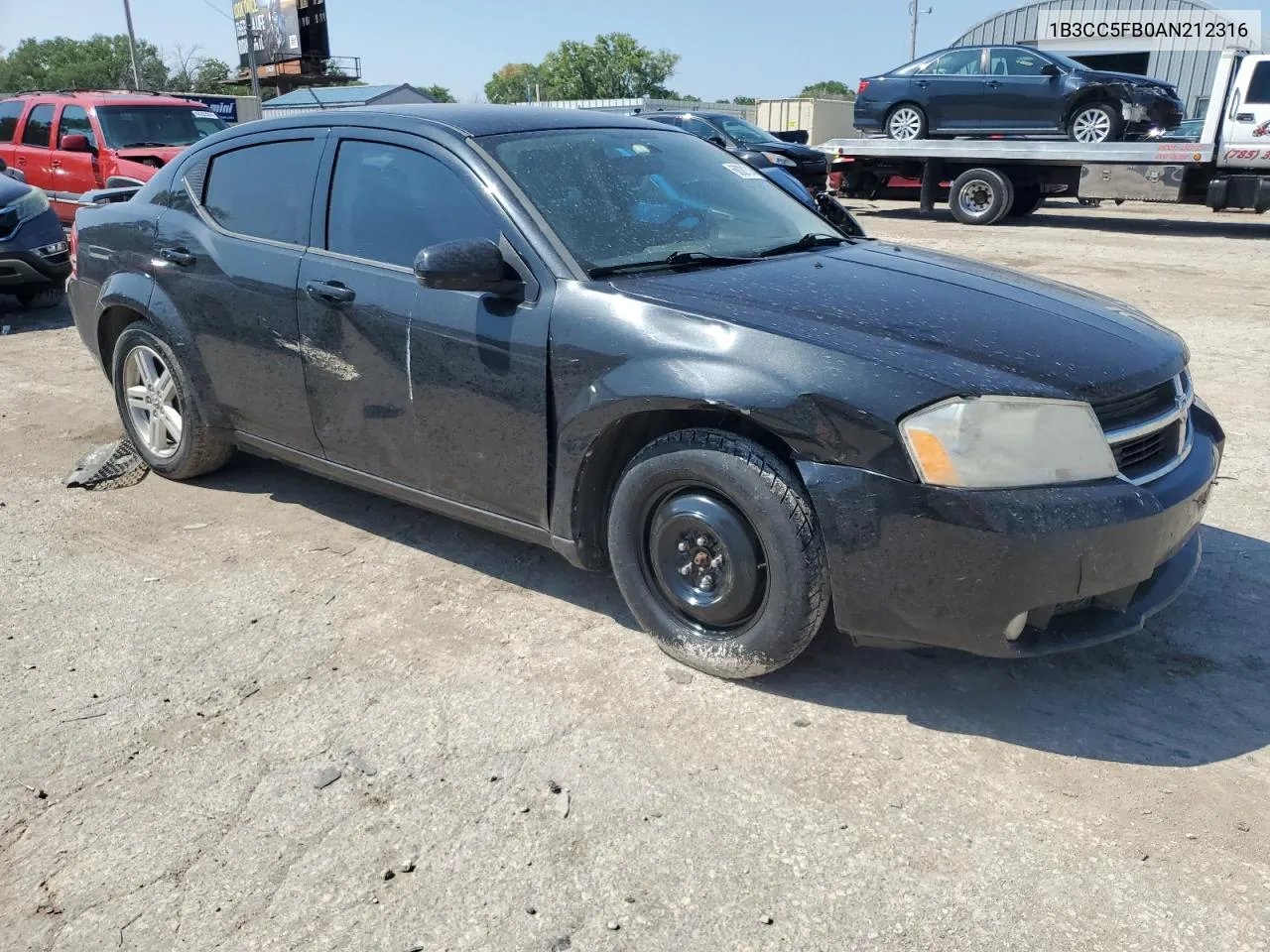 2010 Dodge Avenger R/T VIN: 1B3CC5FB0AN212316 Lot: 68081314