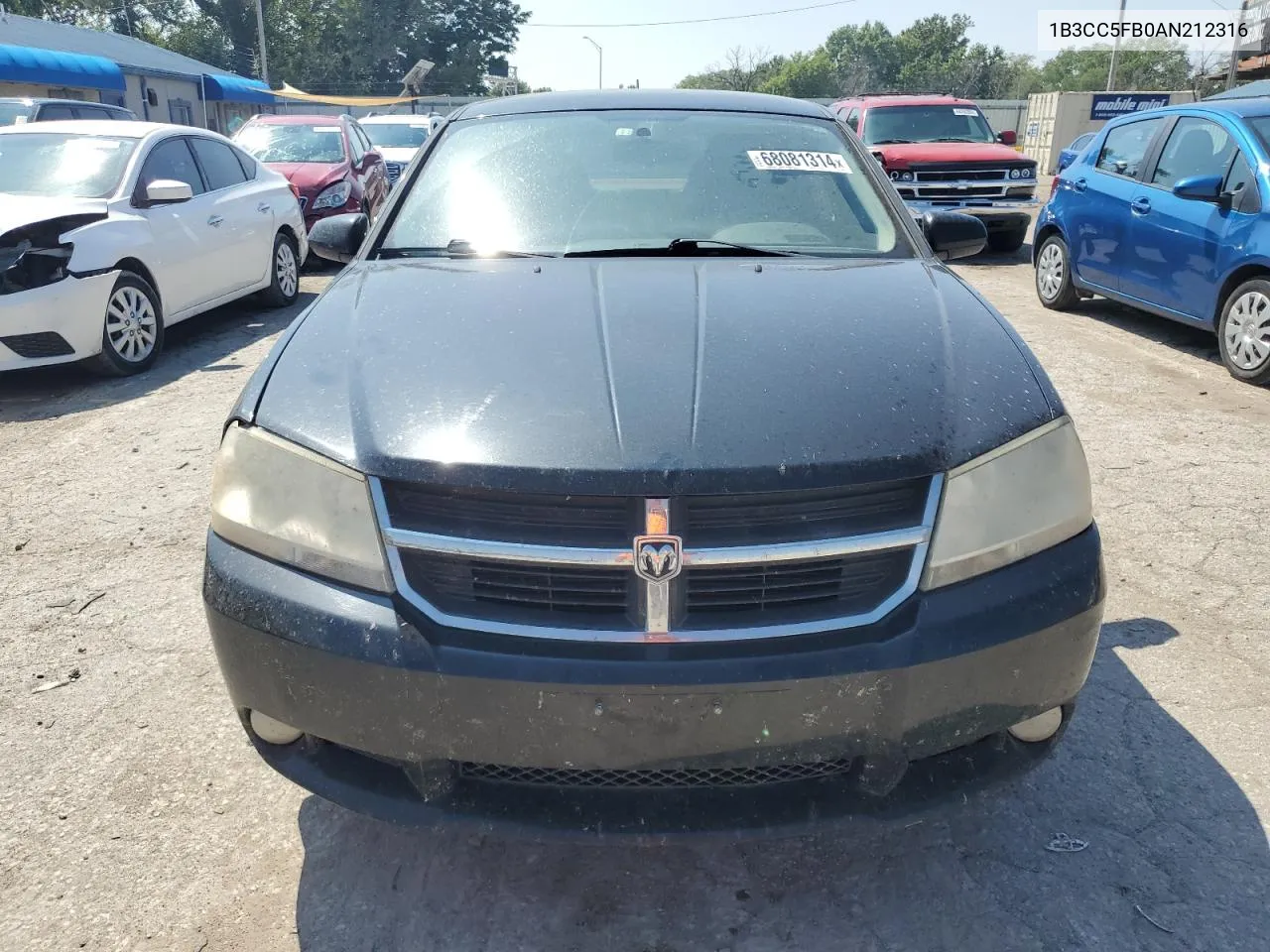 2010 Dodge Avenger R/T VIN: 1B3CC5FB0AN212316 Lot: 68081314