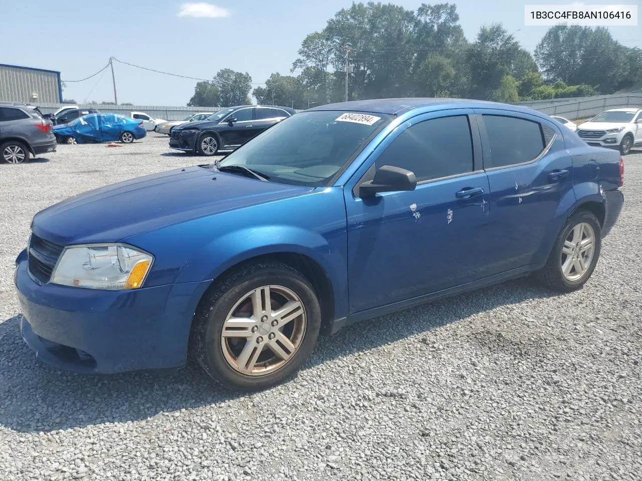 2010 Dodge Avenger Sxt VIN: 1B3CC4FB8AN106416 Lot: 68402894