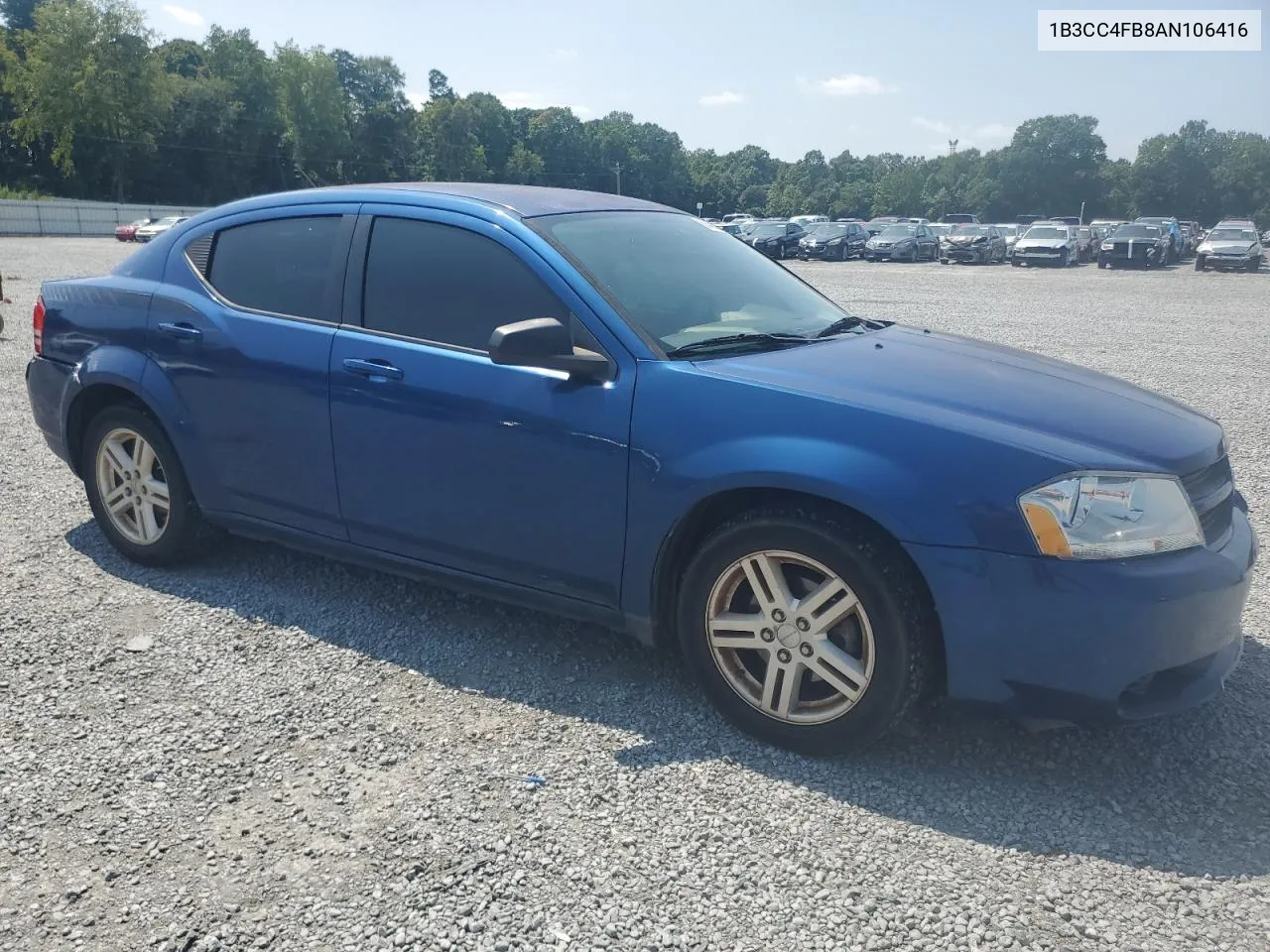 2010 Dodge Avenger Sxt VIN: 1B3CC4FB8AN106416 Lot: 68402894