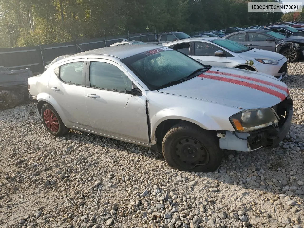 2010 Dodge Avenger Sxt VIN: 1B3CC4FB2AN178891 Lot: 71795094