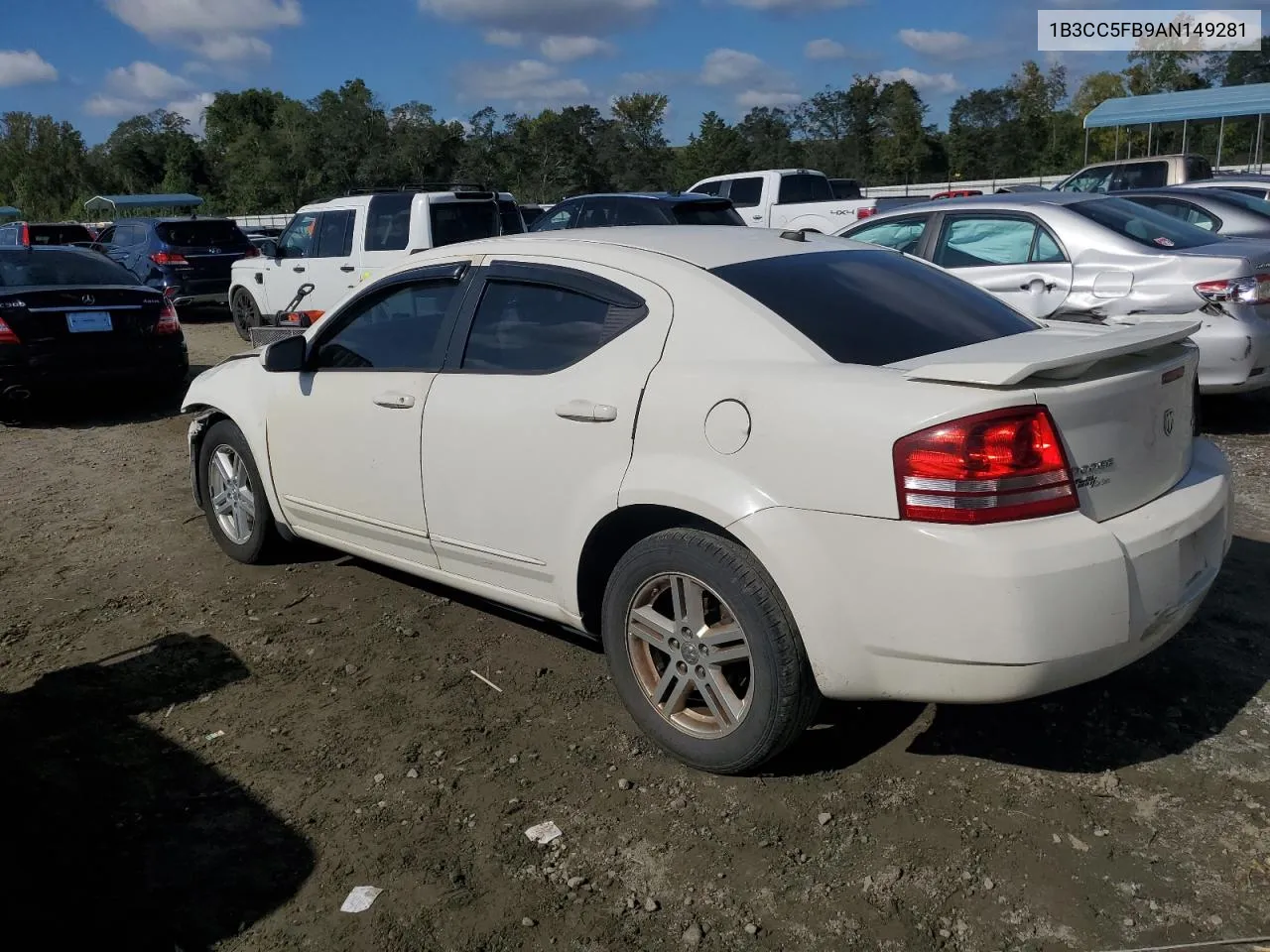 2010 Dodge Avenger R/T VIN: 1B3CC5FB9AN149281 Lot: 72362664