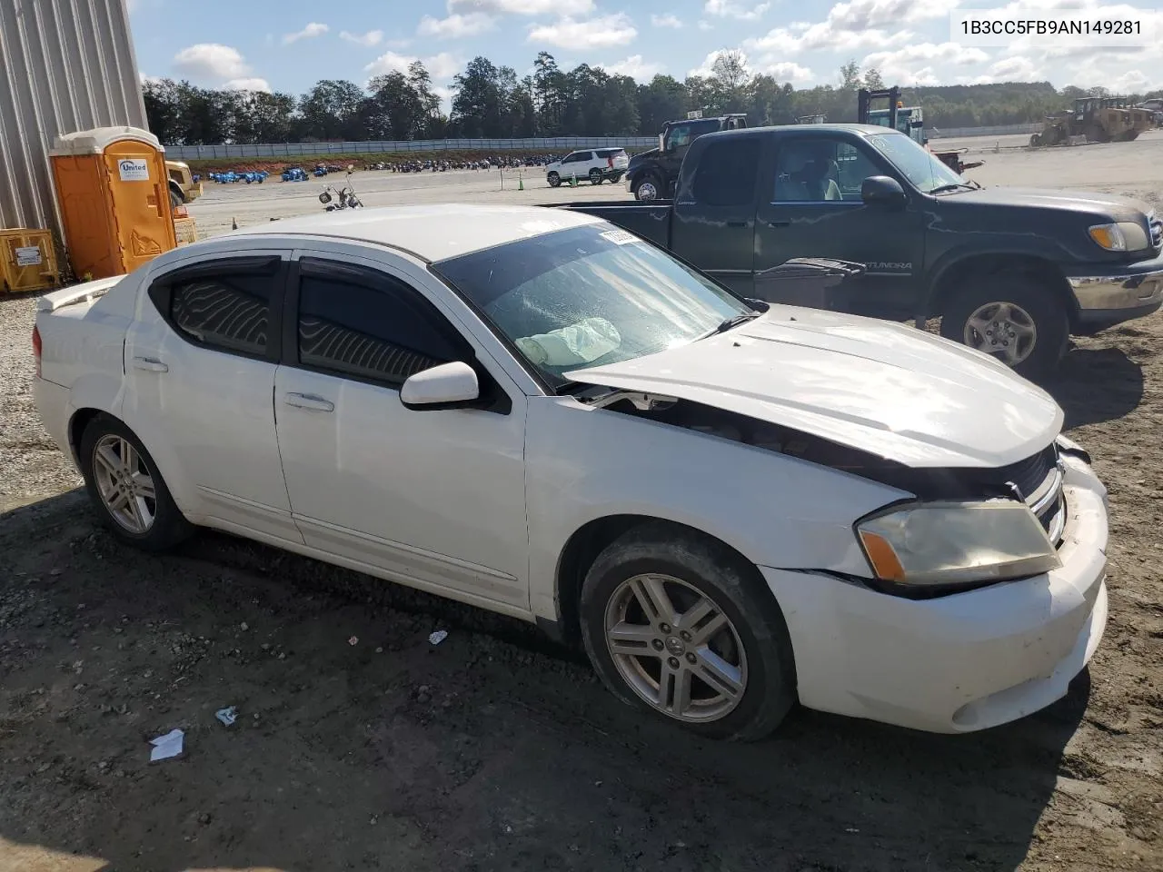 2010 Dodge Avenger R/T VIN: 1B3CC5FB9AN149281 Lot: 72362664