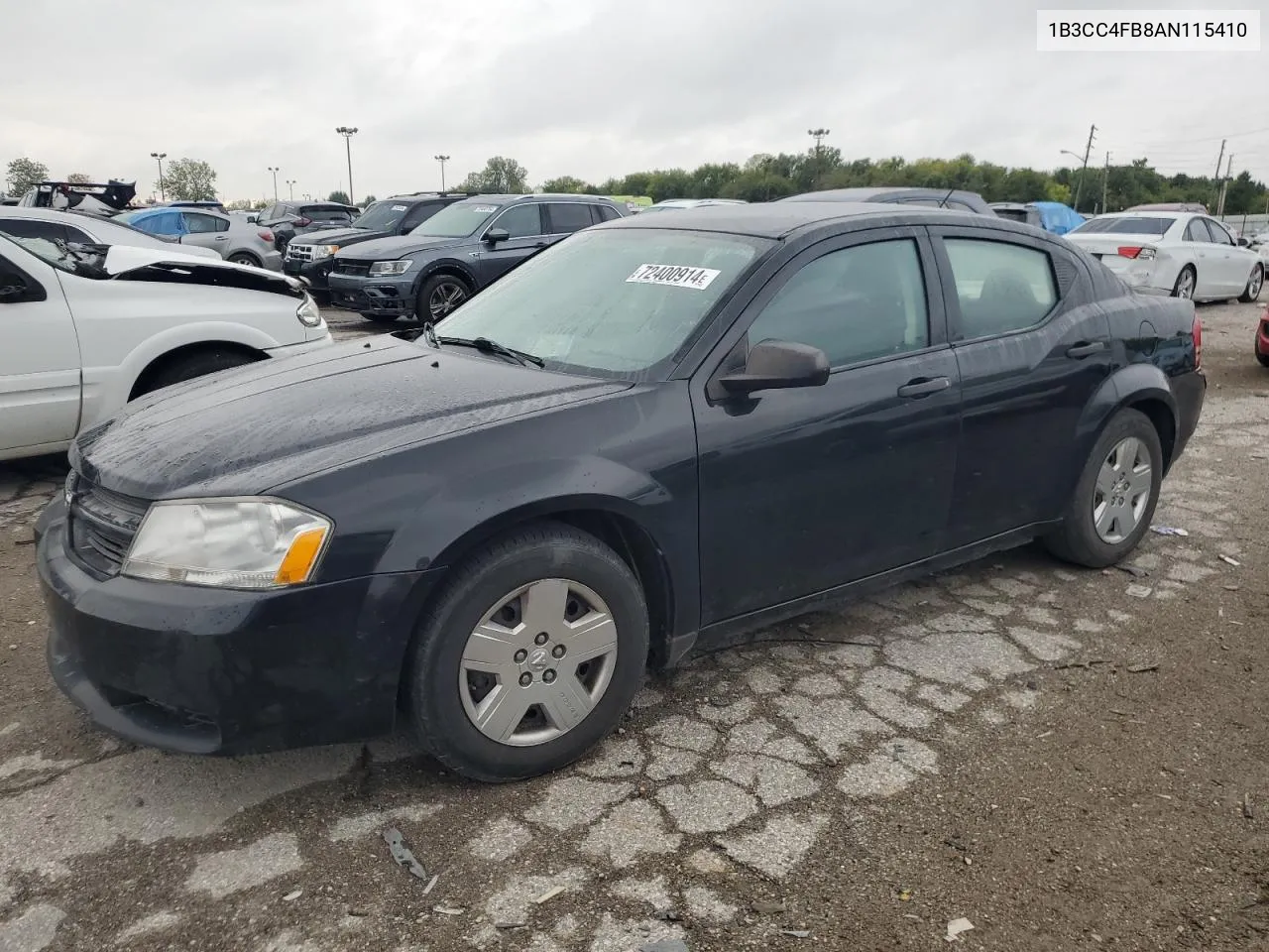 2010 Dodge Avenger Sxt VIN: 1B3CC4FB8AN115410 Lot: 72400914