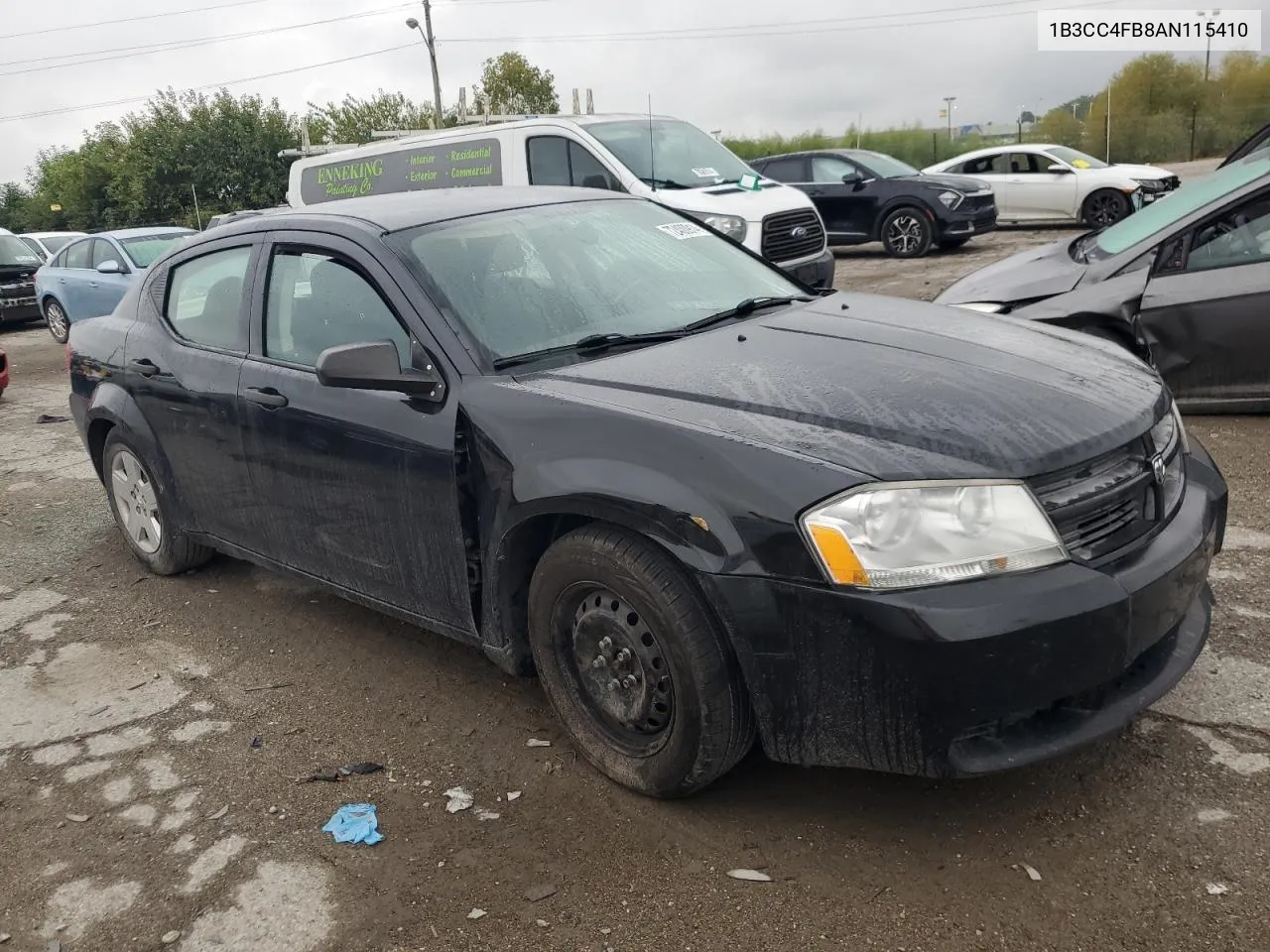 2010 Dodge Avenger Sxt VIN: 1B3CC4FB8AN115410 Lot: 72400914