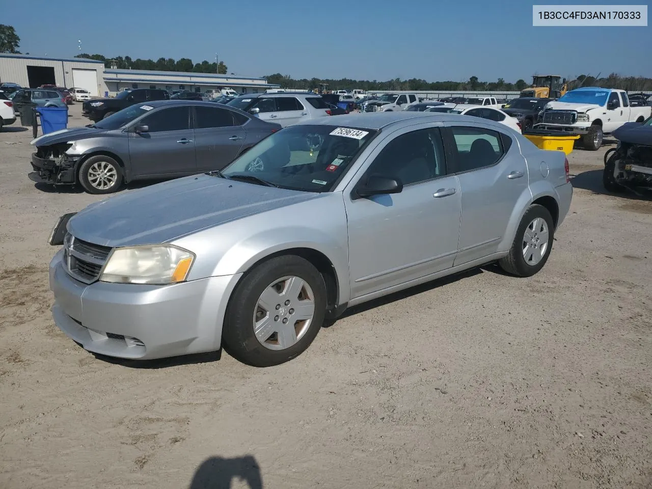 2010 Dodge Avenger Sxt VIN: 1B3CC4FD3AN170333 Lot: 75296134