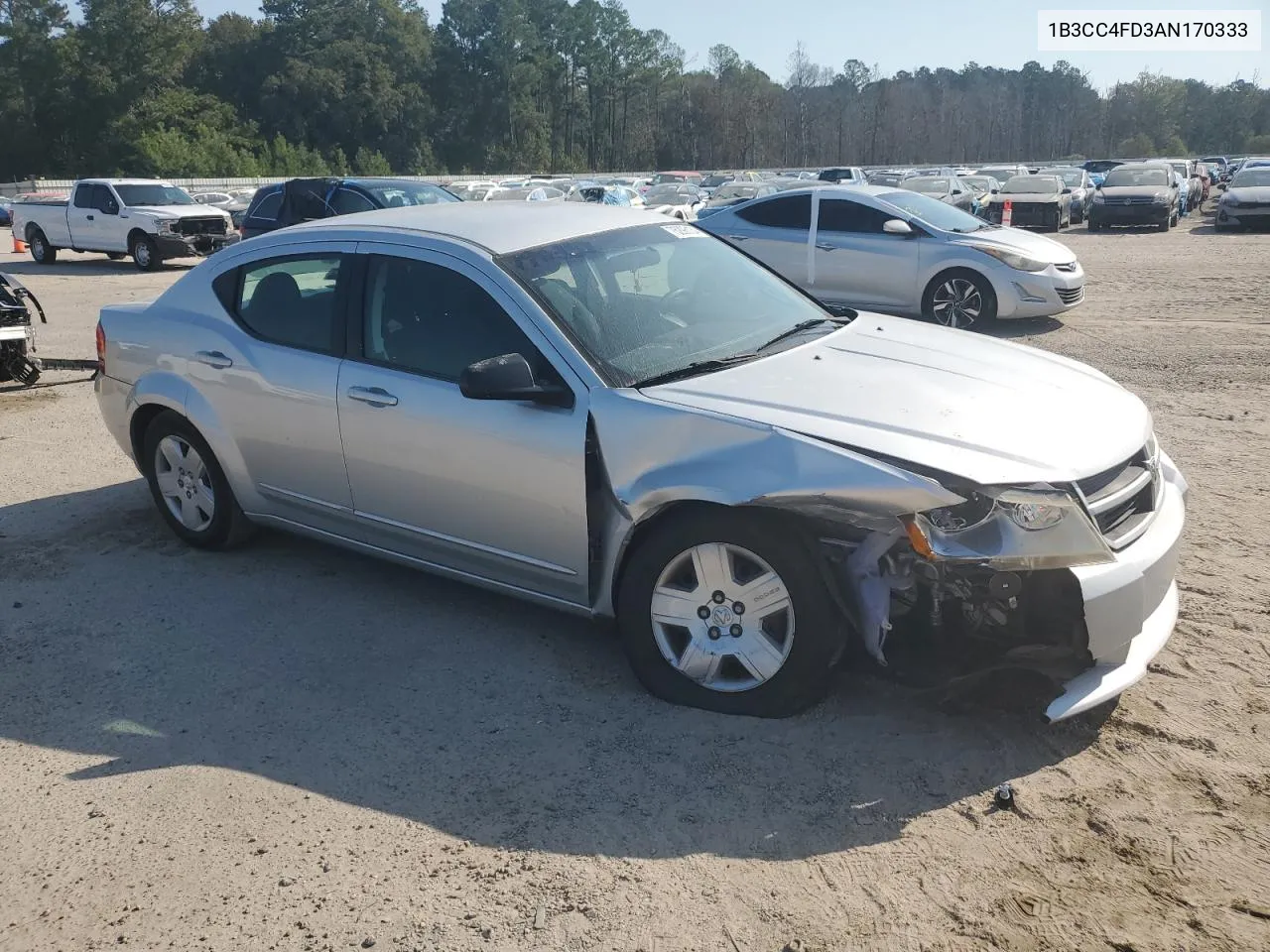 2010 Dodge Avenger Sxt VIN: 1B3CC4FD3AN170333 Lot: 75296134