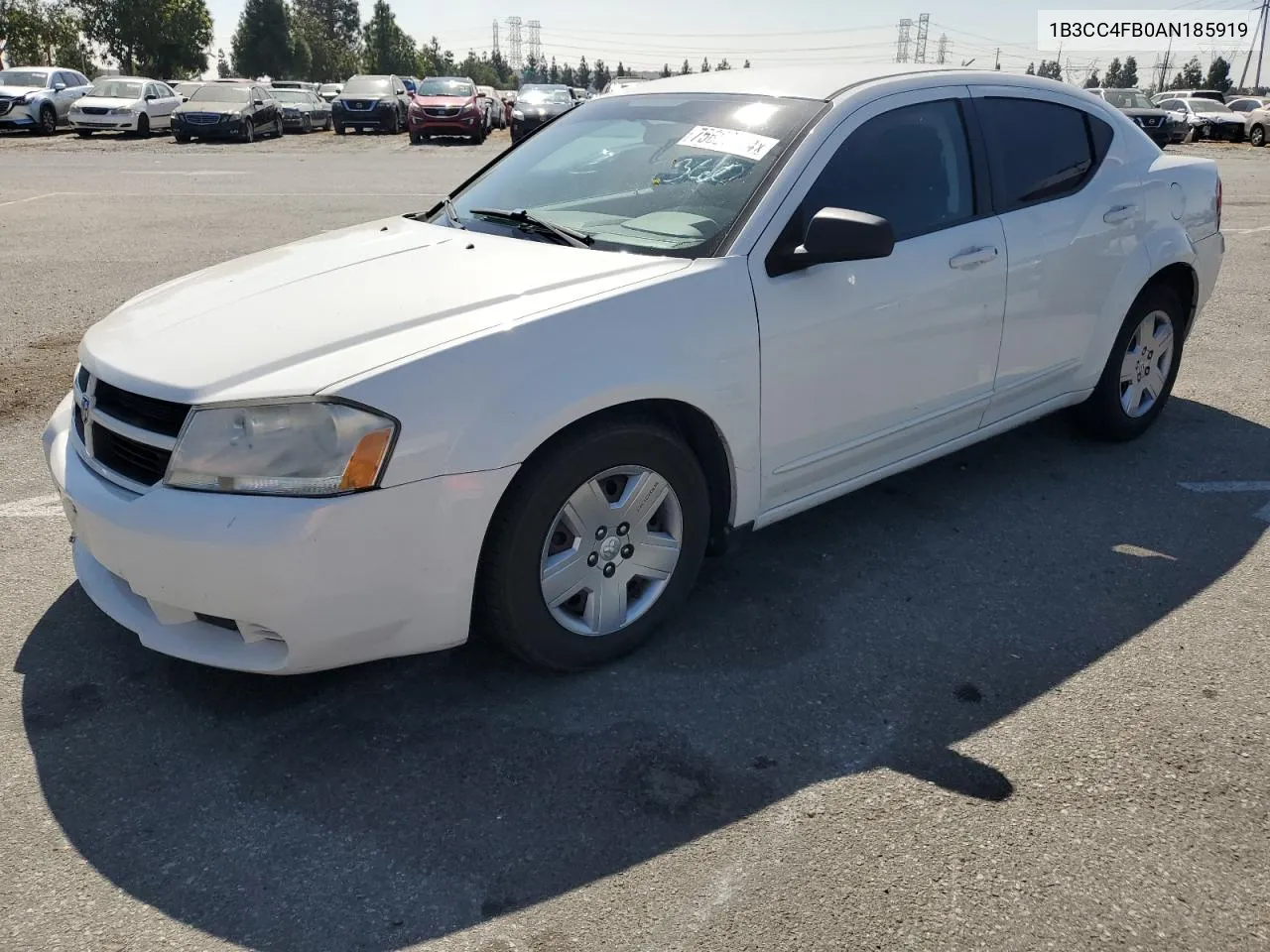 2010 Dodge Avenger Sxt VIN: 1B3CC4FB0AN185919 Lot: 75698004