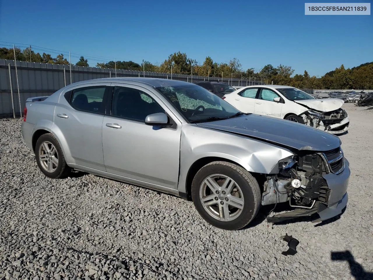 1B3CC5FB5AN211839 2010 Dodge Avenger R/T